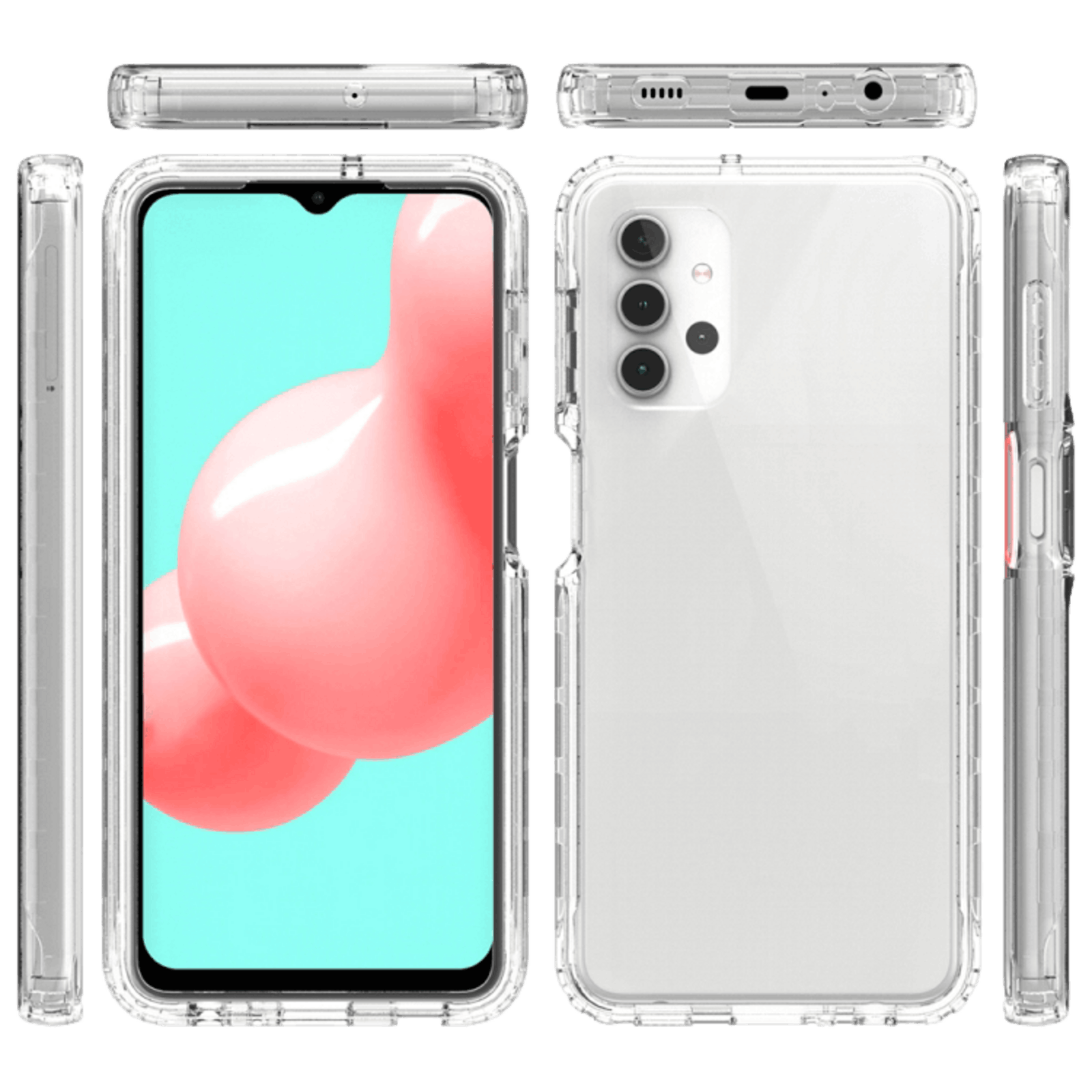 Comfycase Samsung Galaxy A32 schokproof 360 case Transparant