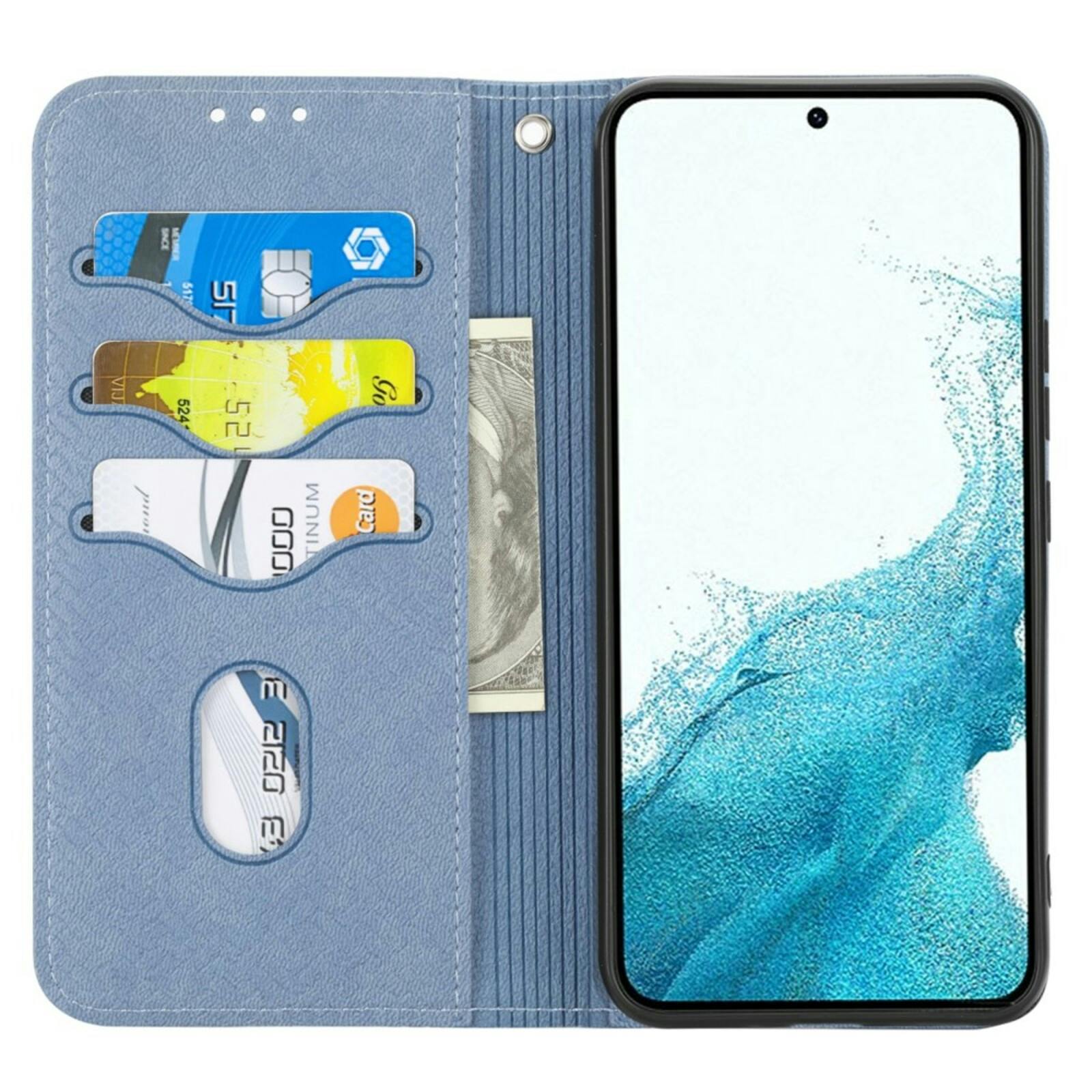 Comfycase Samsung Galaxy A15 Zacht Boek Hoesje Blauw