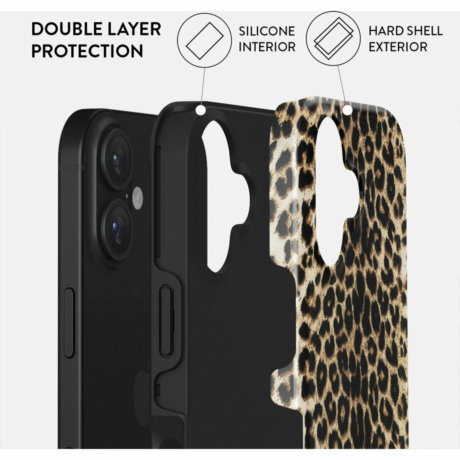 Burga iPhone 16 Hoesje Leopard