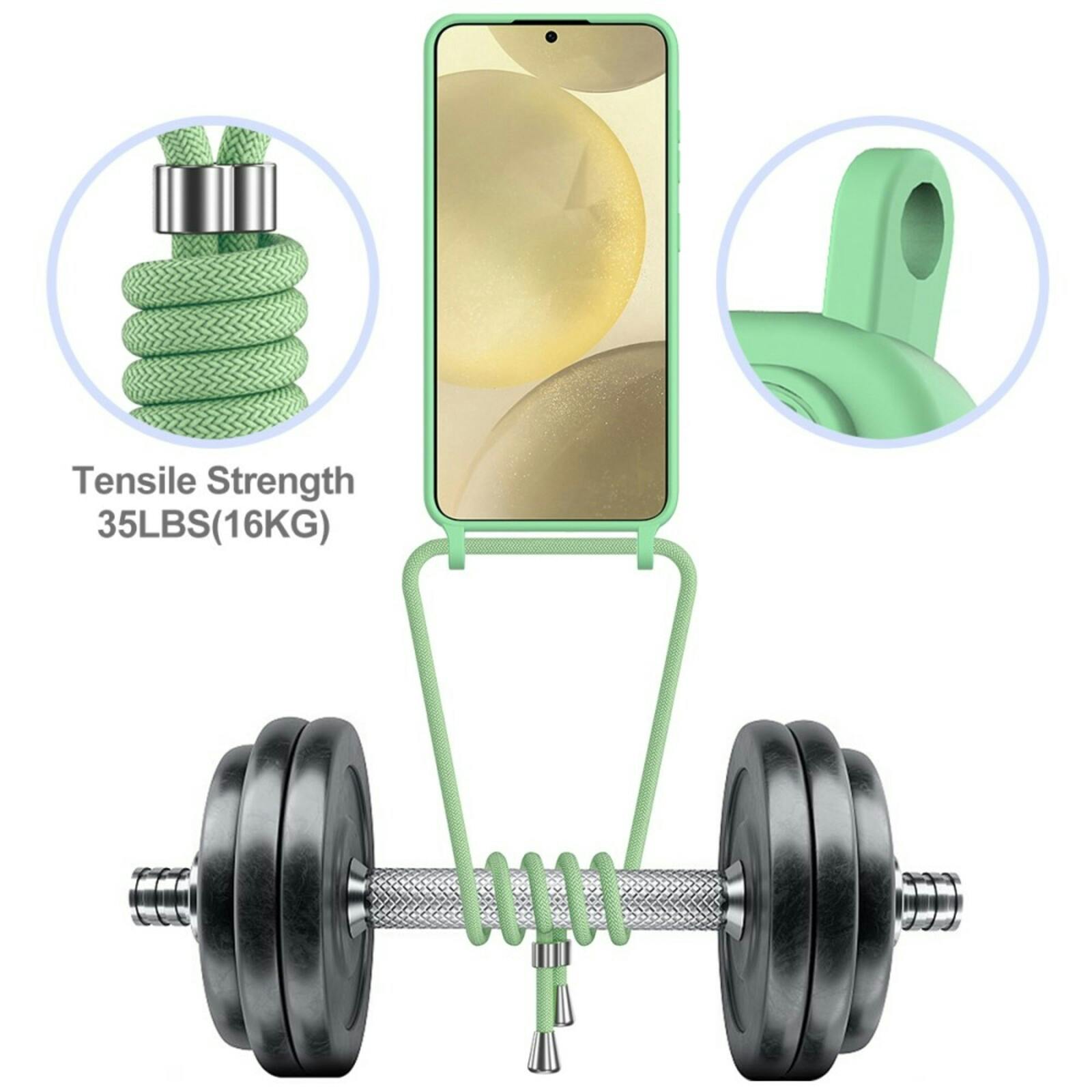 CaseBody Samsung A55 Koordhoesje met Kaarthouder Groen