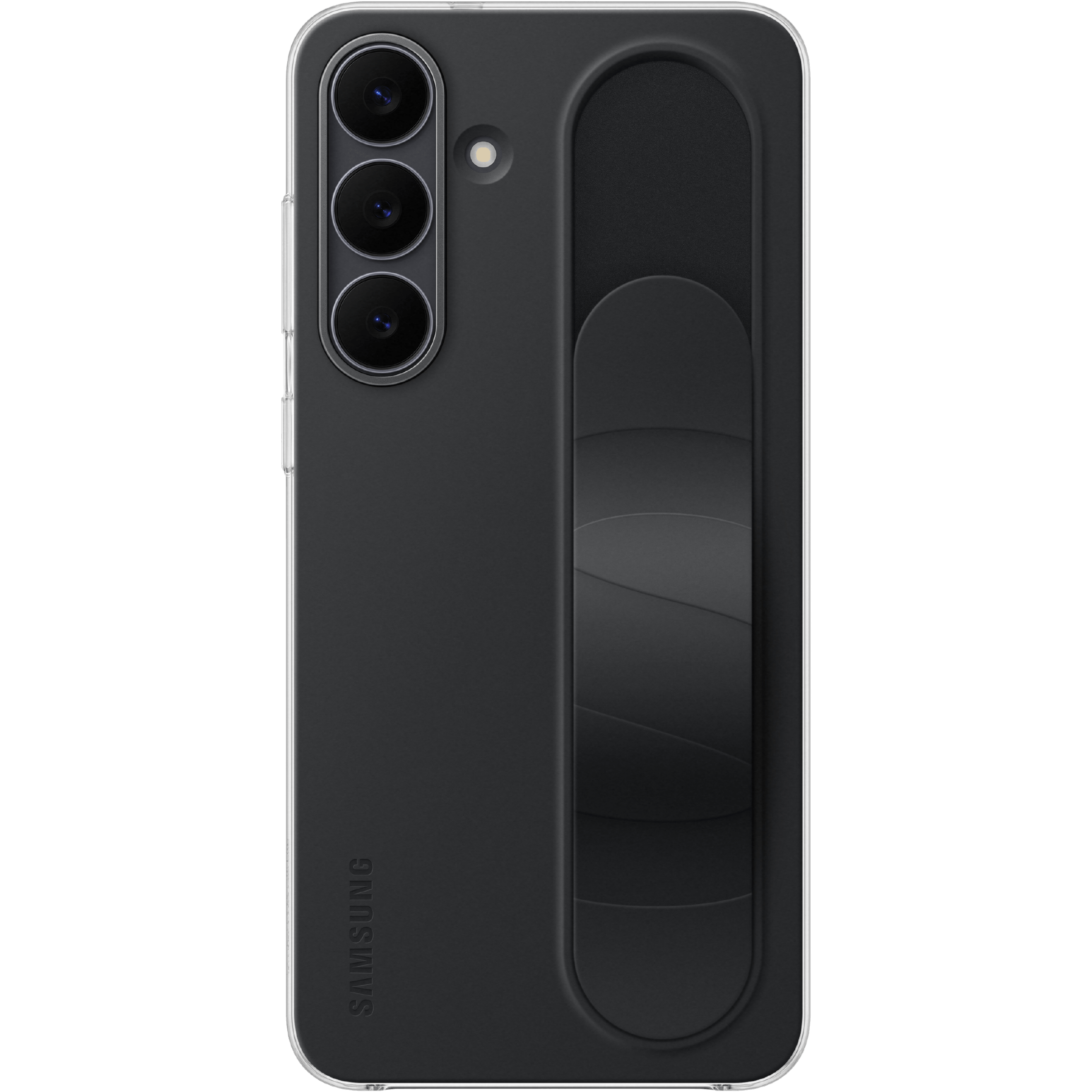 Samsung Galaxy S25 FE Standing Grip Case Zwart - Voorkant