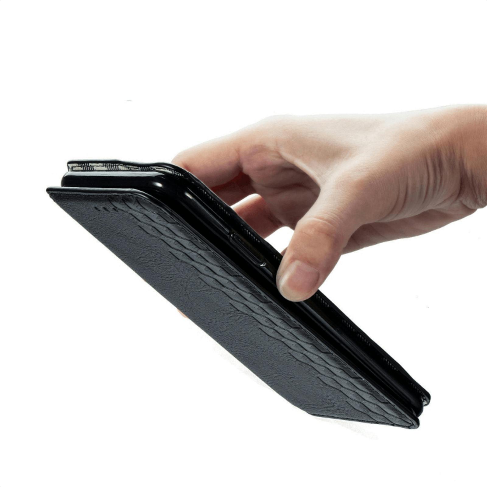 CaseBody iPhone Xr Cubic Telefoonhoesje met Magneetsluiting Zwart