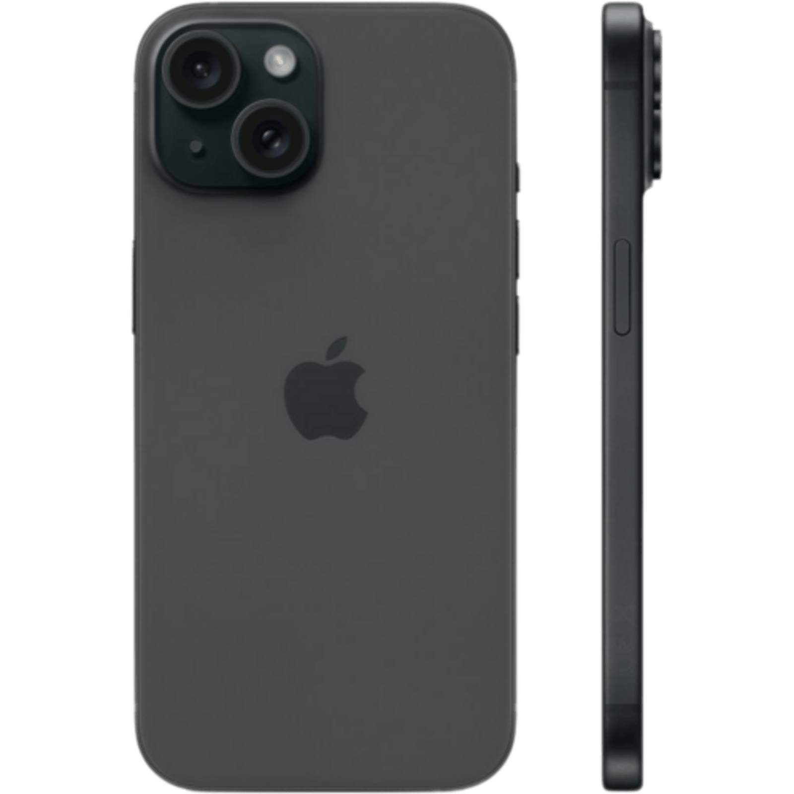 Apple iPhone 15 (Refurbished) Black - Zijkant