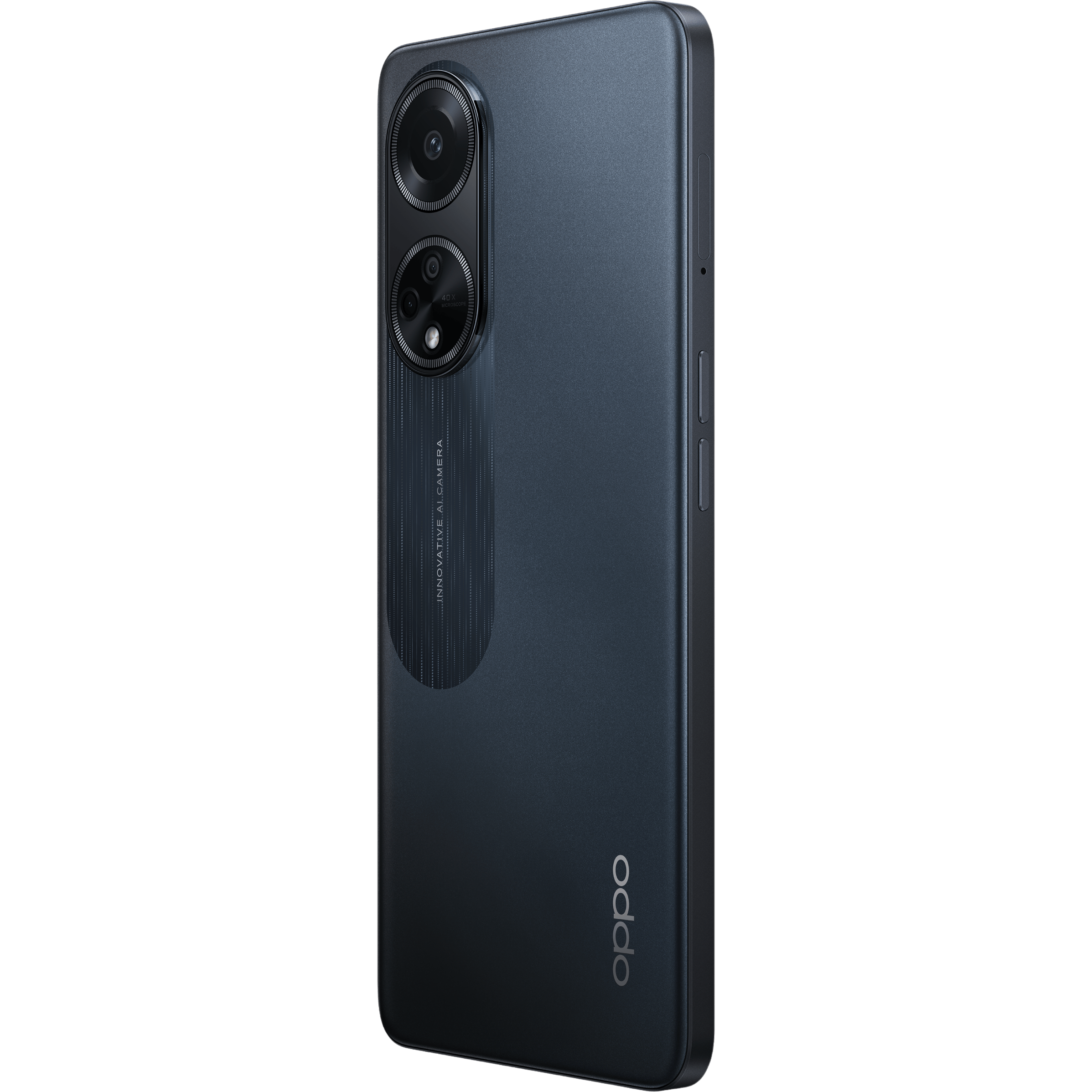 OPPO A98 5G Cool Black - Aanzicht vanaf links