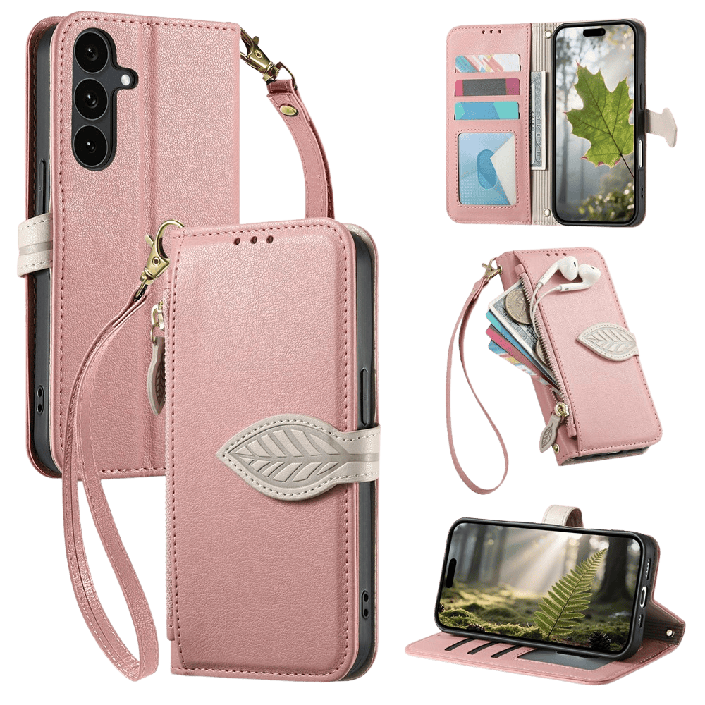 Comfycase Samsung Galaxy S26 FE Book Case met Bladsluiting en Polsband Roségoud