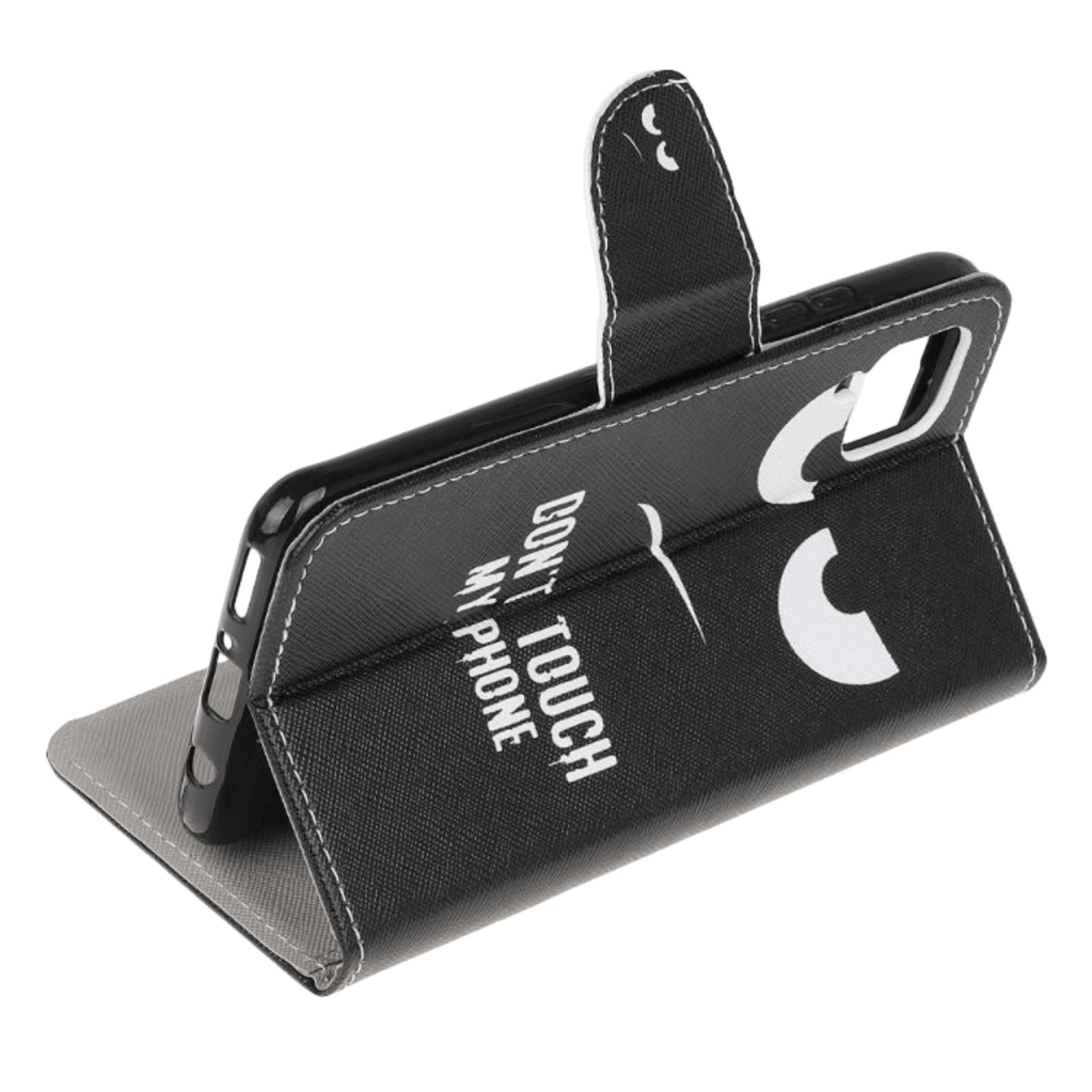 Comfycase Huawei P40 Lite Don't touch my bookcase hoesje Zwart