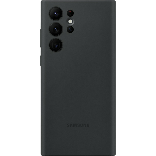 Samsung Galaxy S22 Ultra Siliconen Hoesje Black - Voorkant