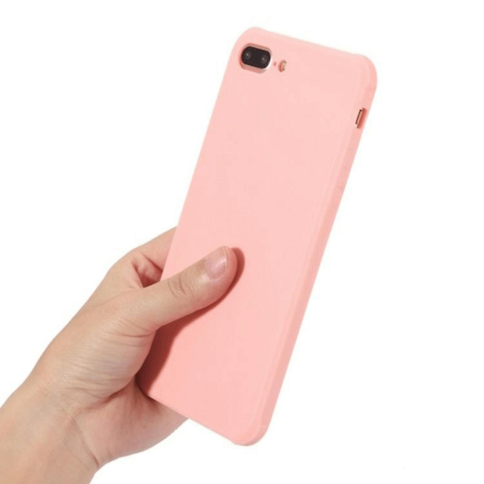 Comfycase iPhone 7 Plus / 8 Plus Anti-Shock Mat Hoesje Roze