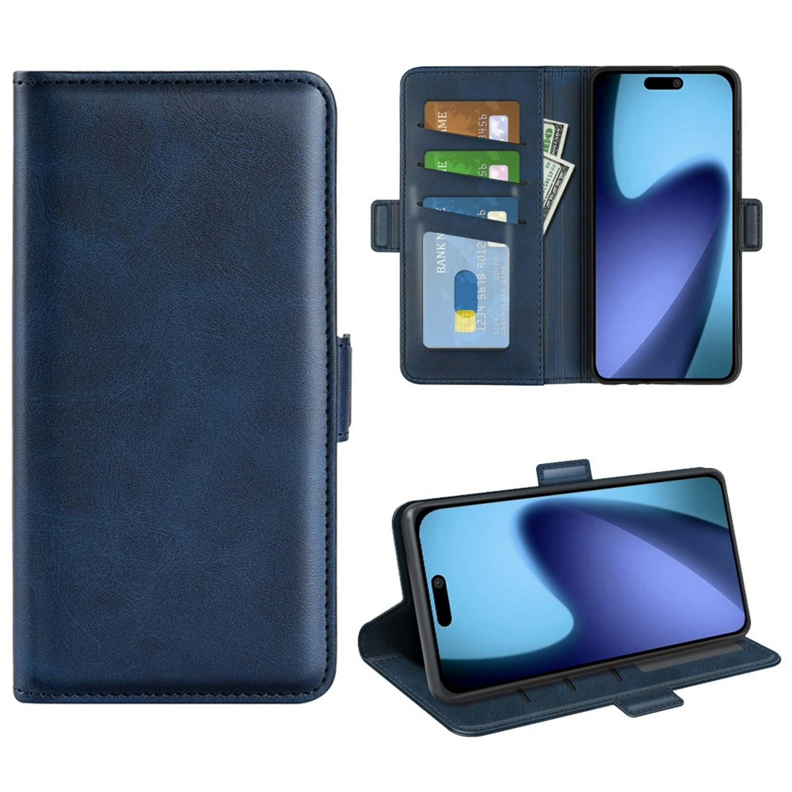 Comfycase Apple iPhone 17 Bookcase Hoesje Blauw