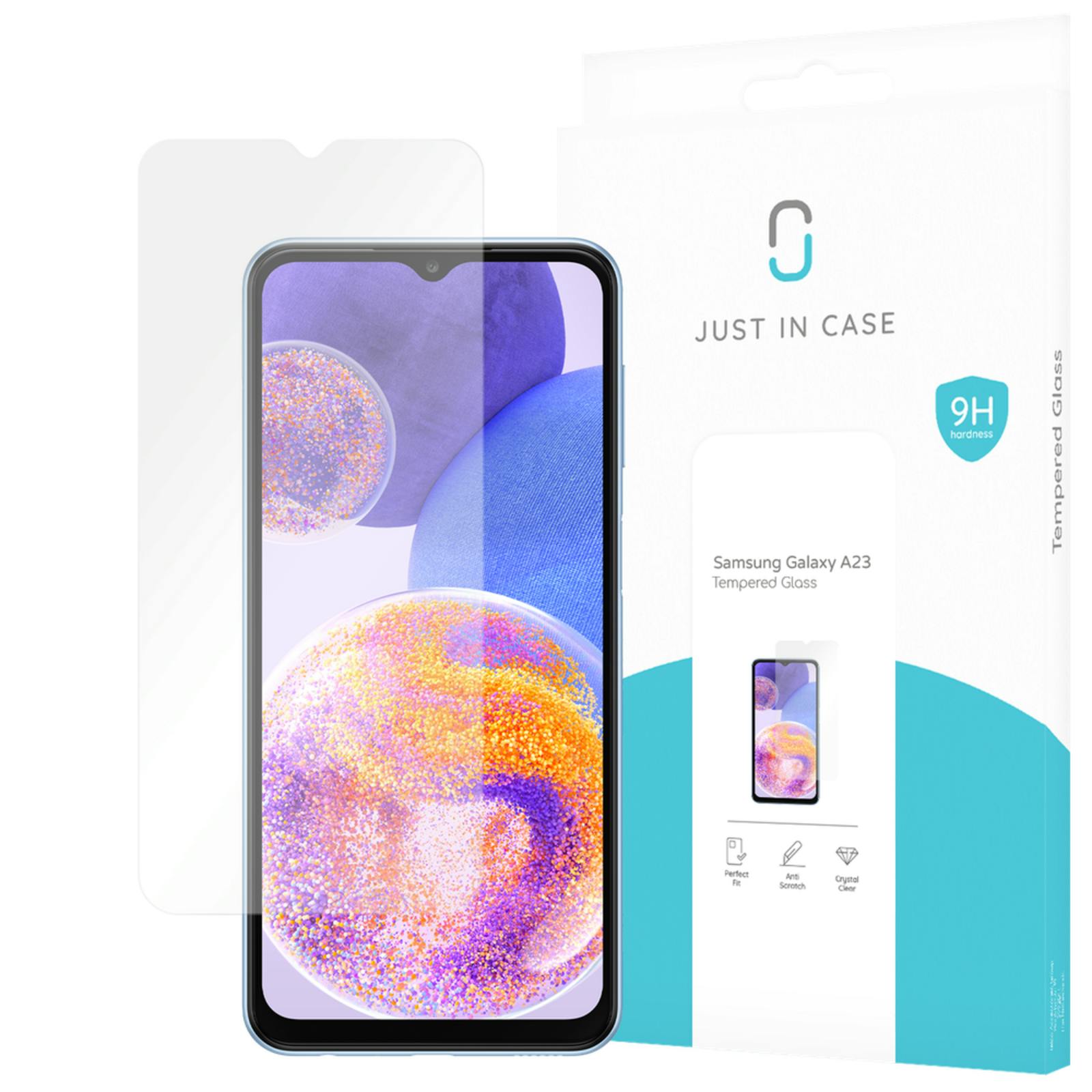 Just in Case Galaxy A23 5G Gehard Glazen Screenprotector Transparant