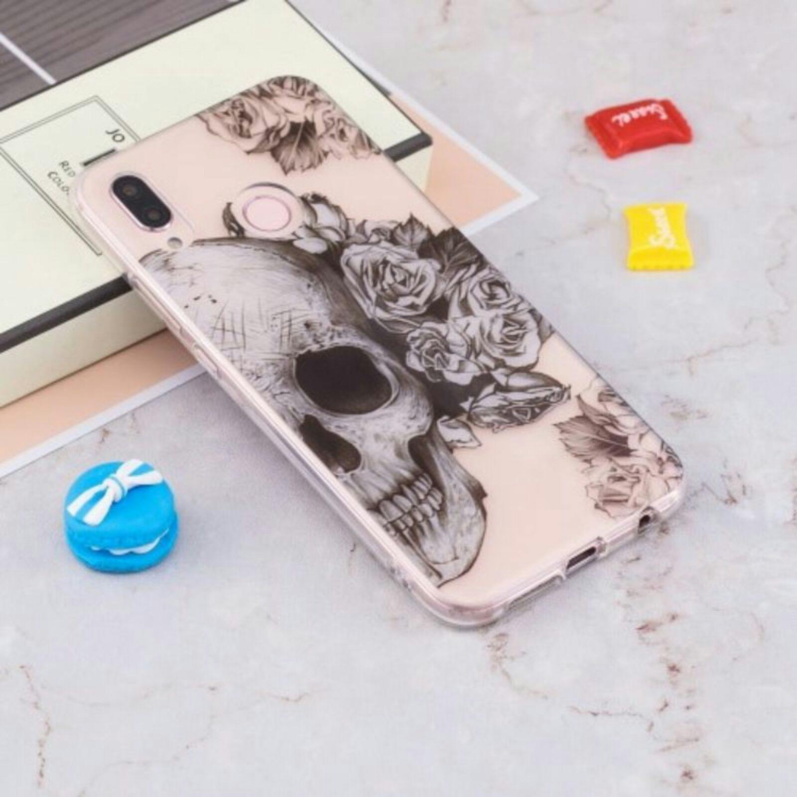 Mocaa Huawei P20 Lite Hoesje Skull Meerkleurig