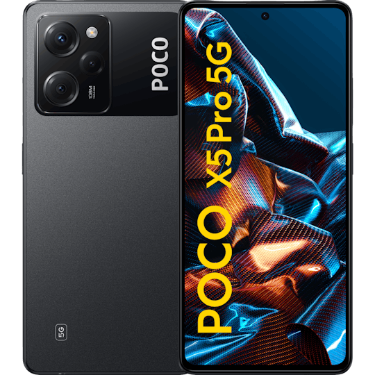 POCO X5 Pro 5G Black - Voorkant & achterkant