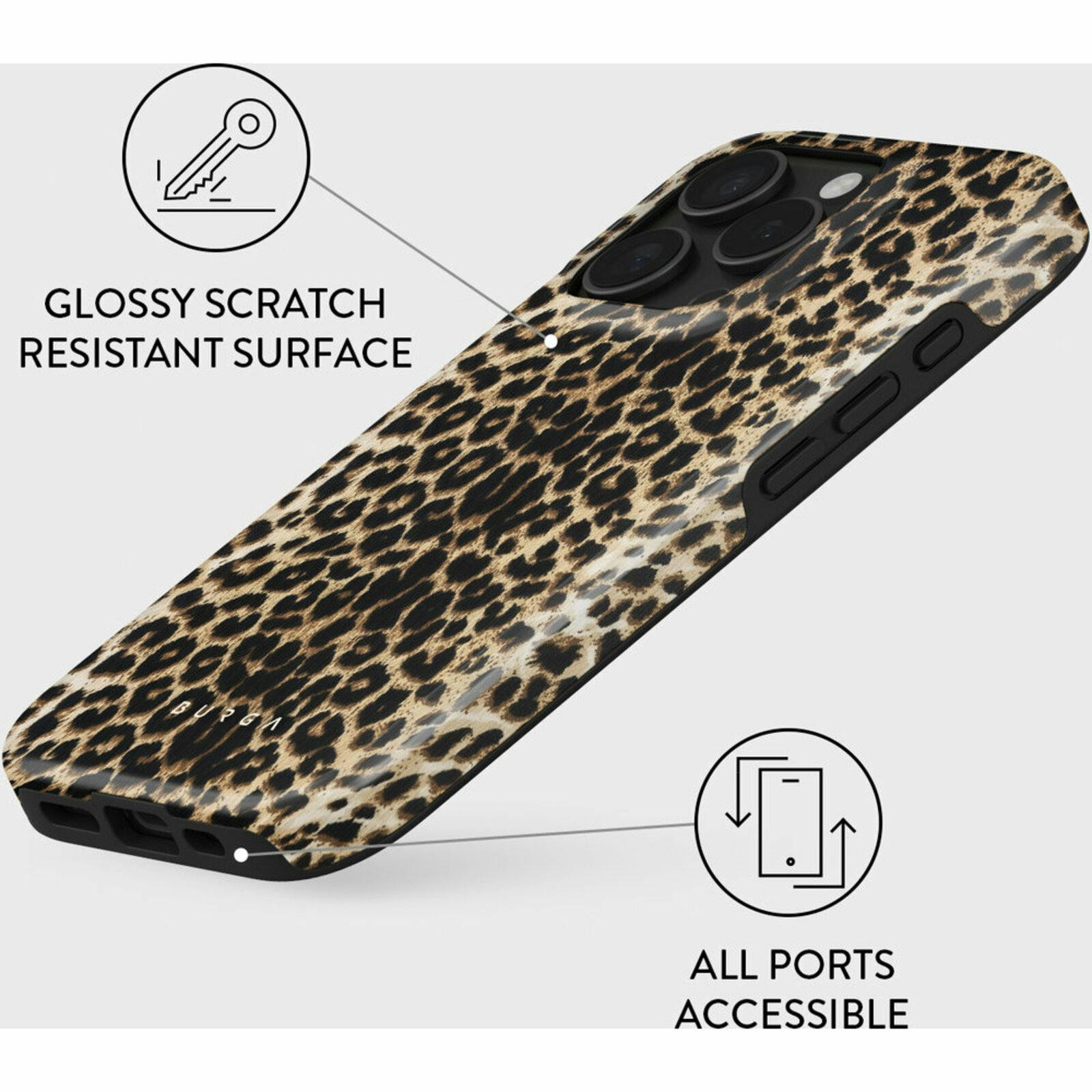 Burga iPhone 16 Pro Max Hoesje Leopard