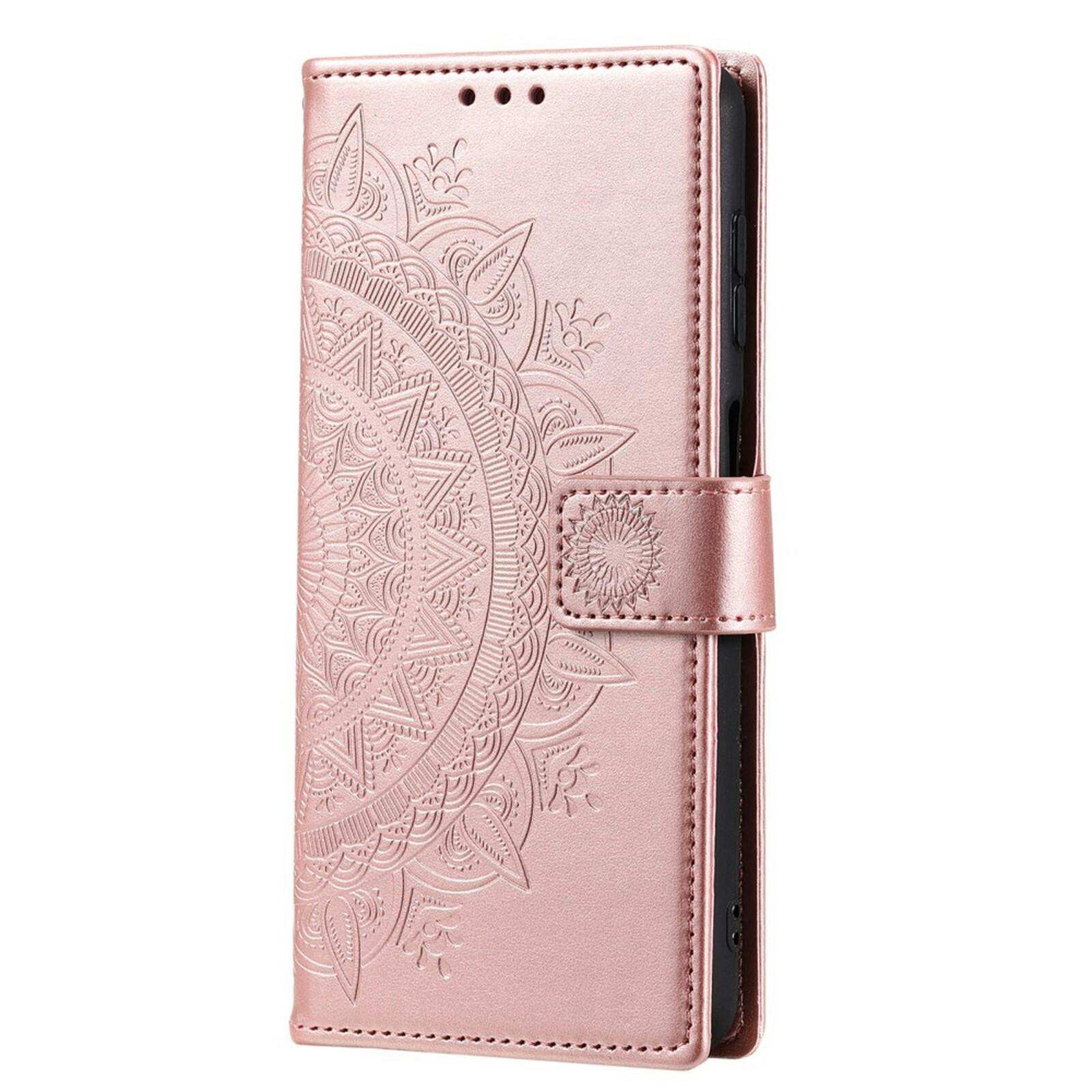 Comfycase Samsung Galaxy A56 Mandala Bookcase met Koord Roségoud