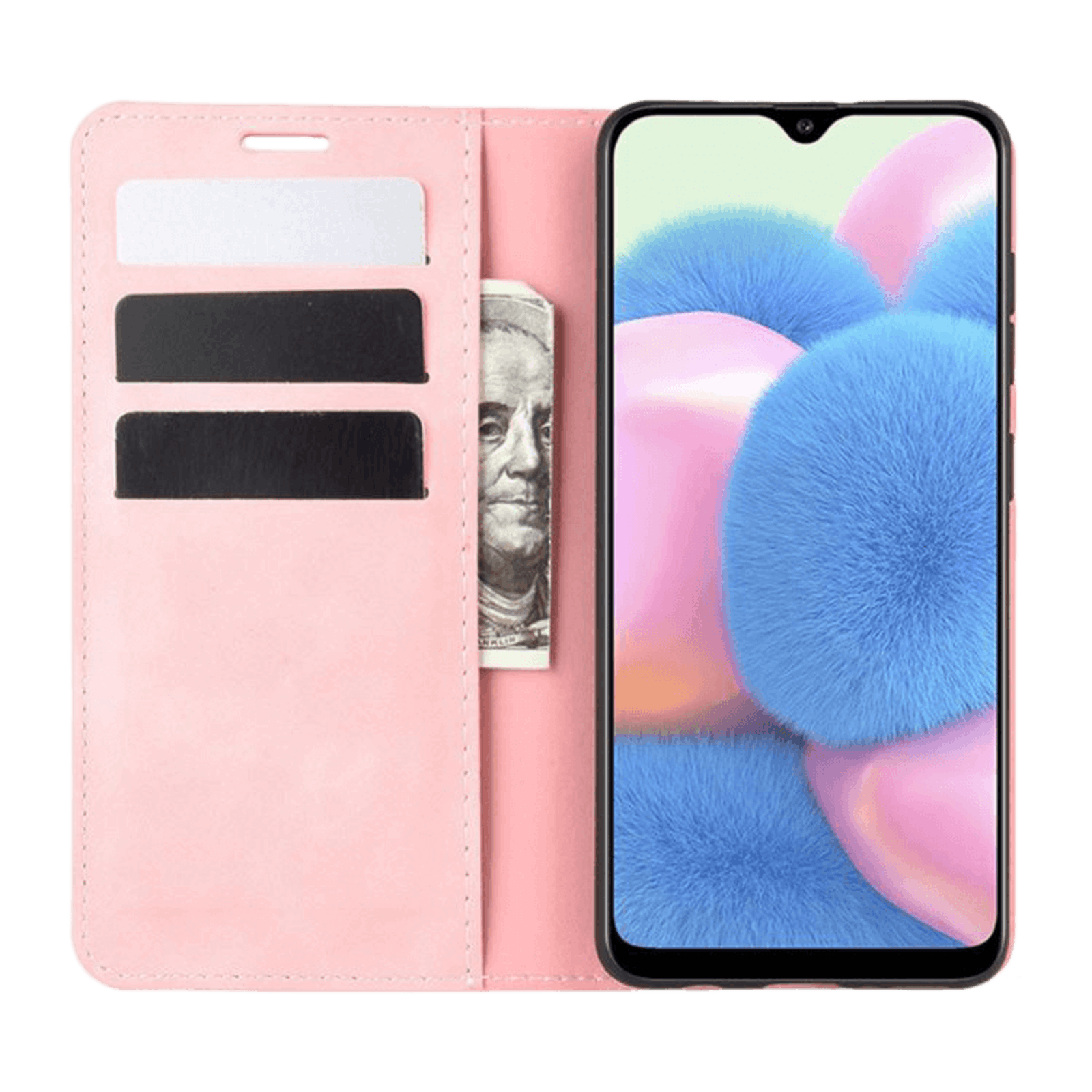 Mocaa Samsung Galaxy A41 Magnetisch Slim Fit Bookcase Hoesje Roze