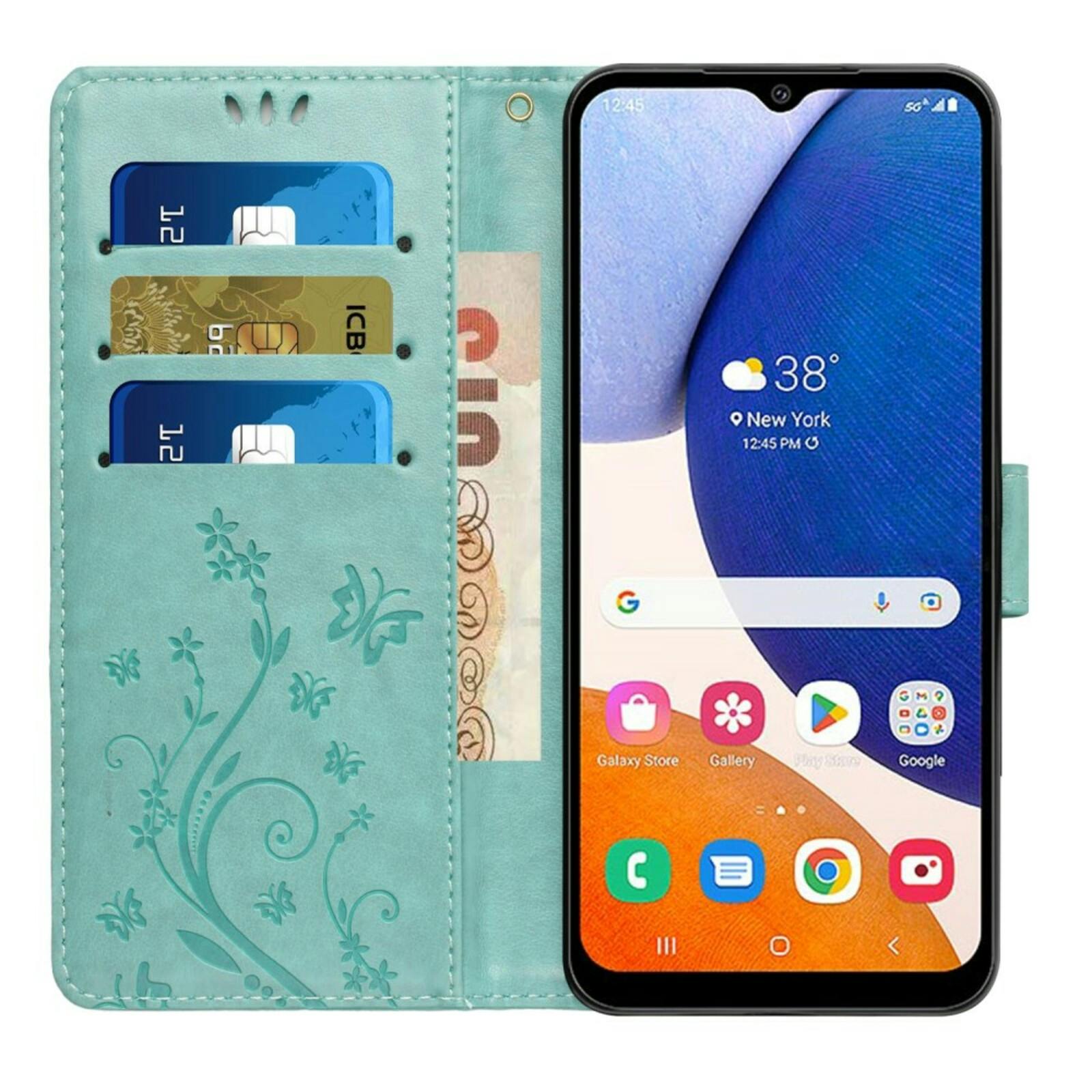Mocaa Samsung Galaxy S24 FE Booklet Hoesje Blauw