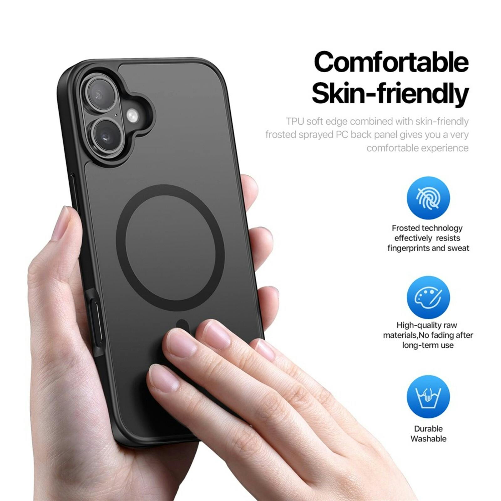 DUX DUCIS Apple iPhone 17 Mat MagSafe Hoesje Zwart