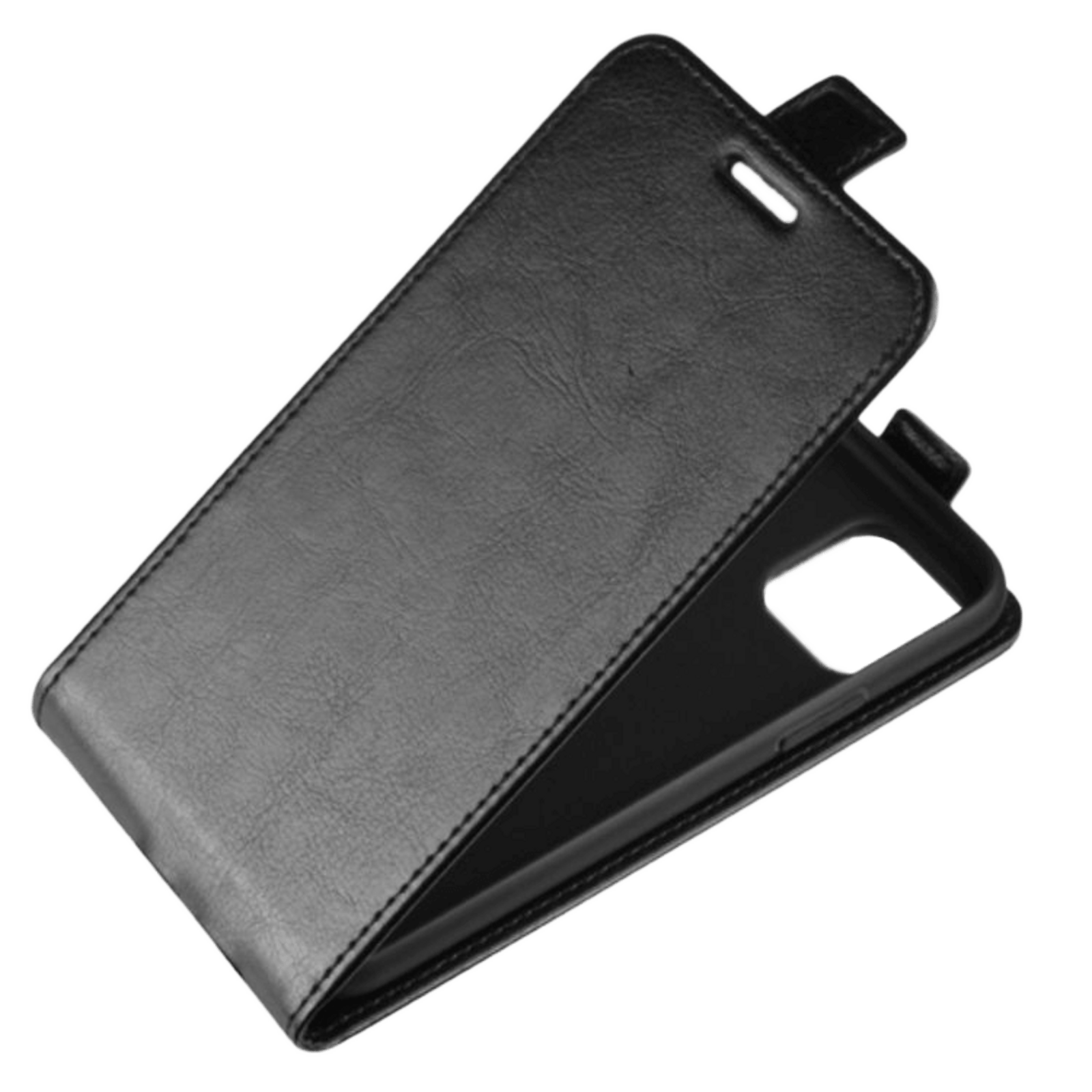 Comfycase iPhone 11 Pro Max Verticale Flip Cover met Pasruimte Zwart