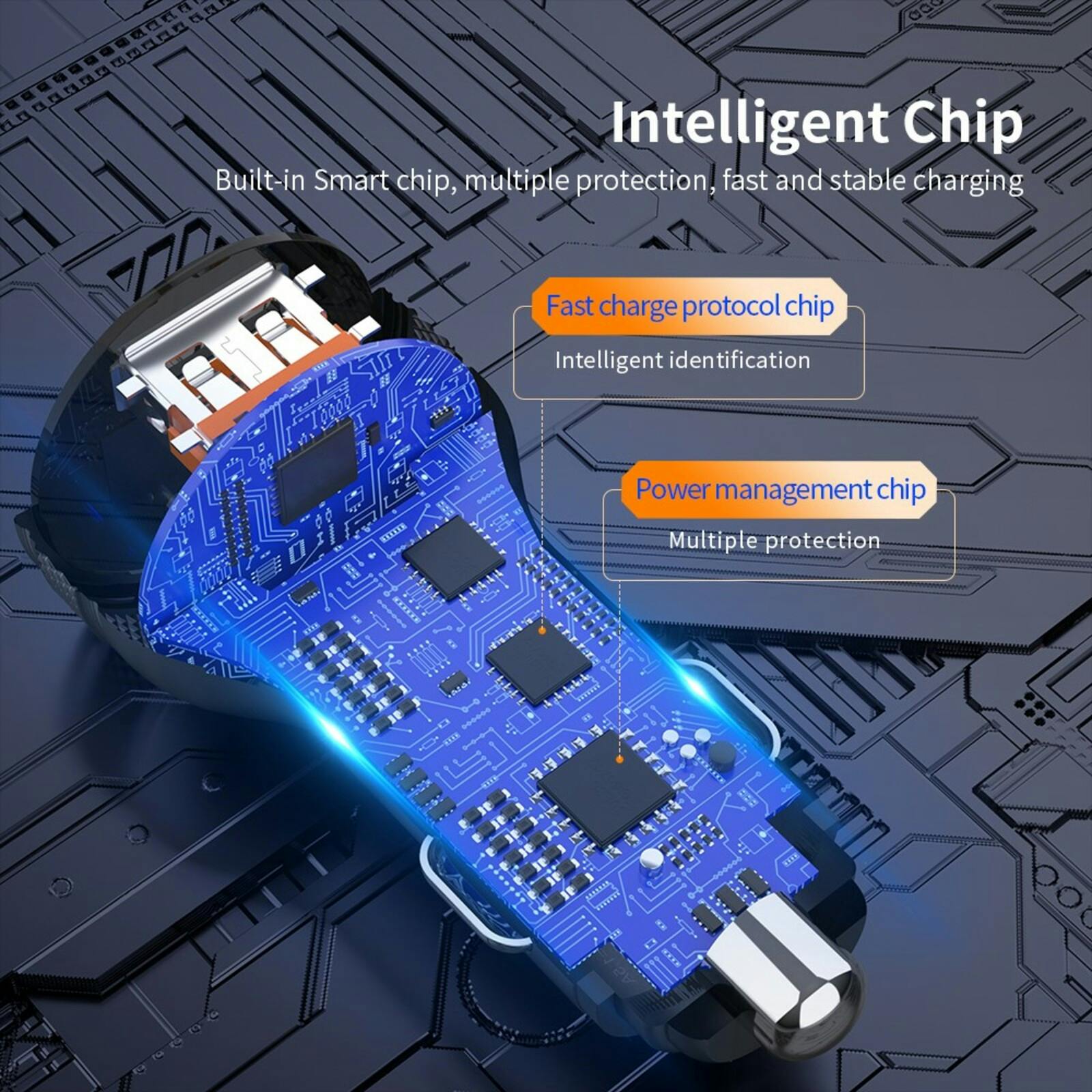 Essager Power Delivery 36W Autolader USB-C en USB-A Zwart