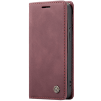 Caseme iPhone 12 (Pro) Business Wallet Bookcase Hoesje Rood