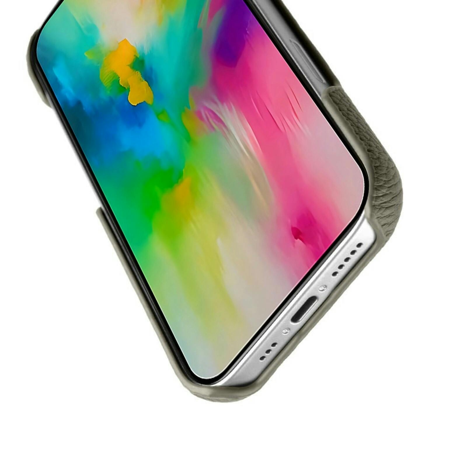 Melkco Apple iPhone 16 Pro Leather MagSafe Cover Grijs