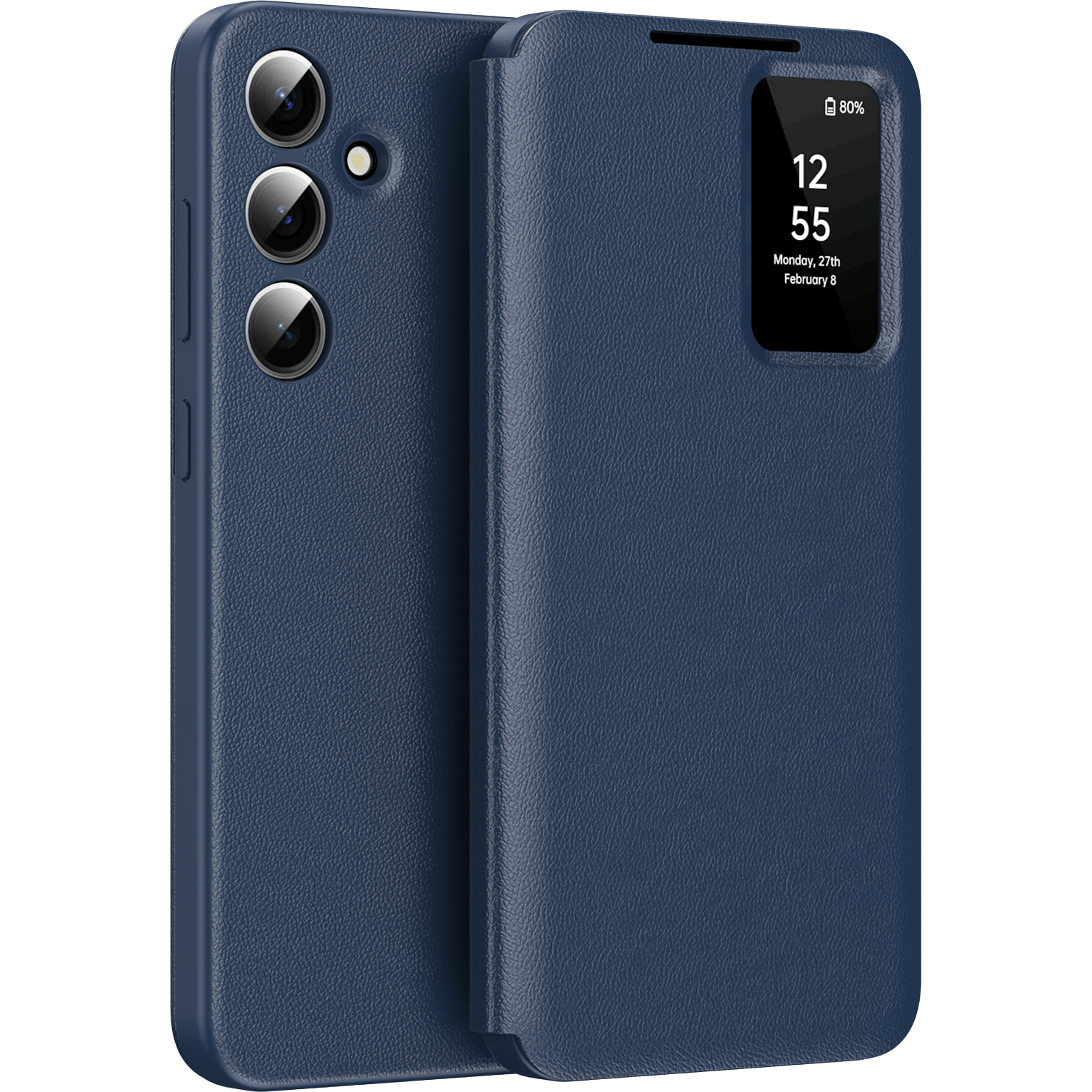 CaseBody Samsung Galaxy S25 Plus Smart Cover Blauw