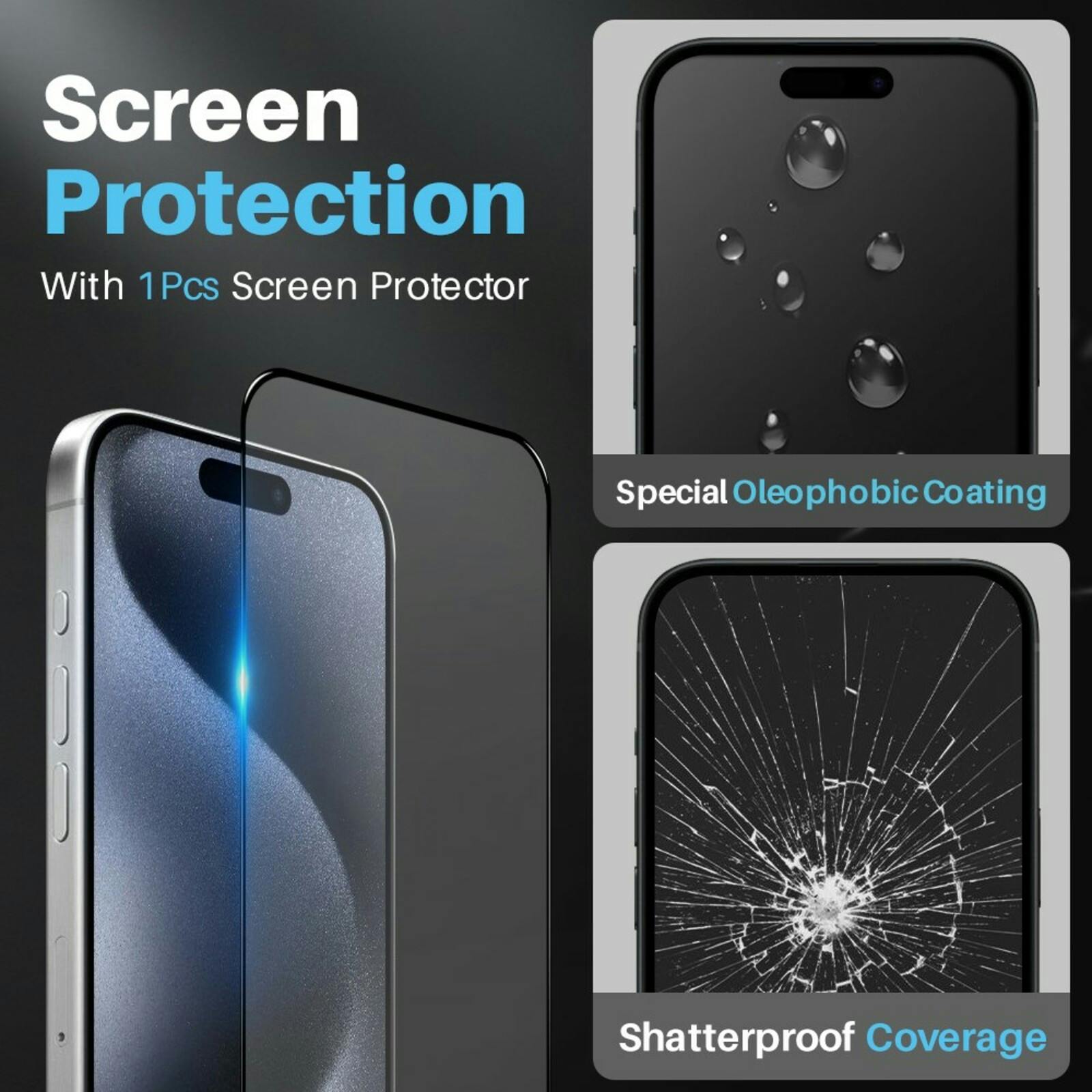 Northjo iPhone 15 Pro All-in-One Extreme Protection Pack Transparant
