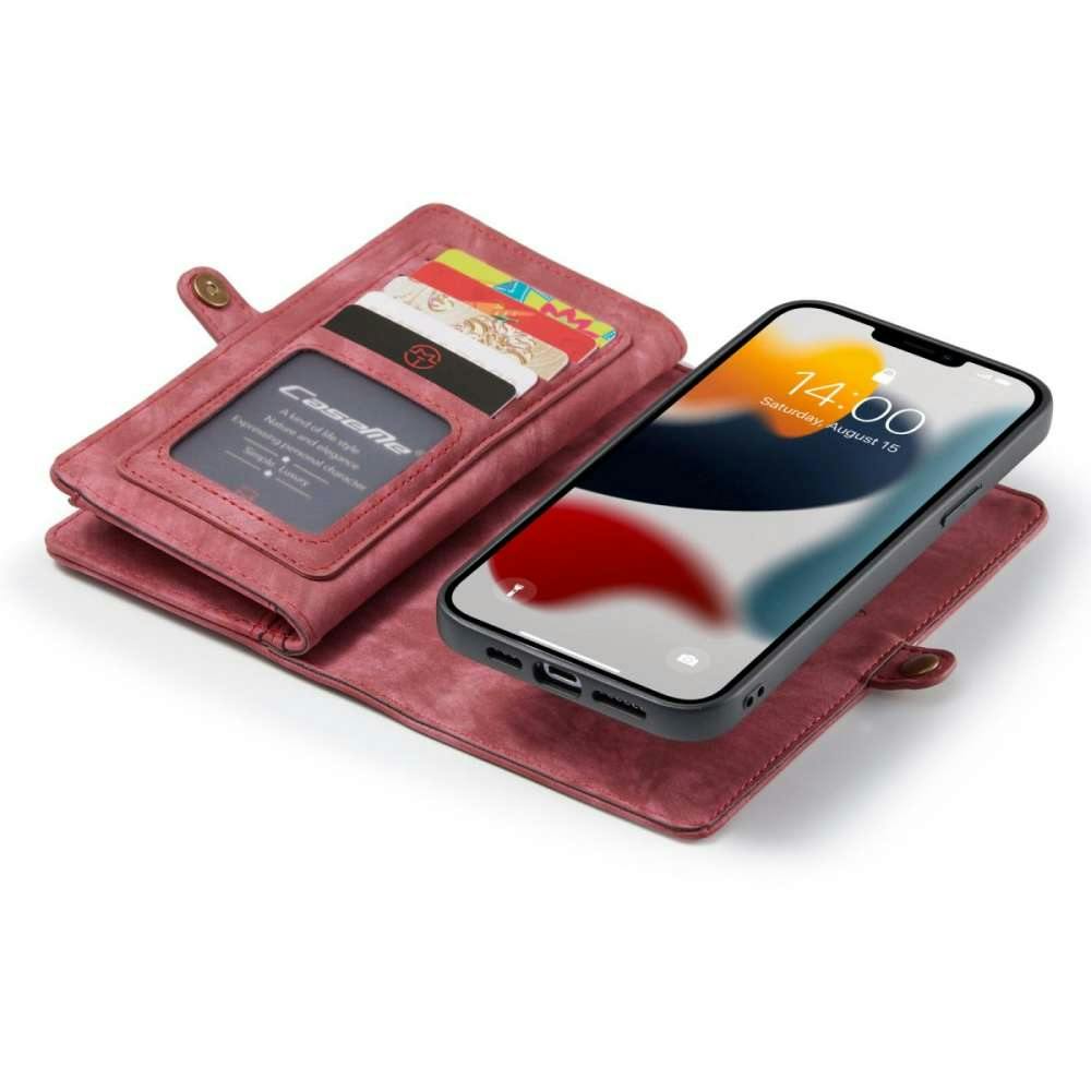 Caseme iPhone 13 Pro Portemonnee Hoesje Alles-in-één Rood