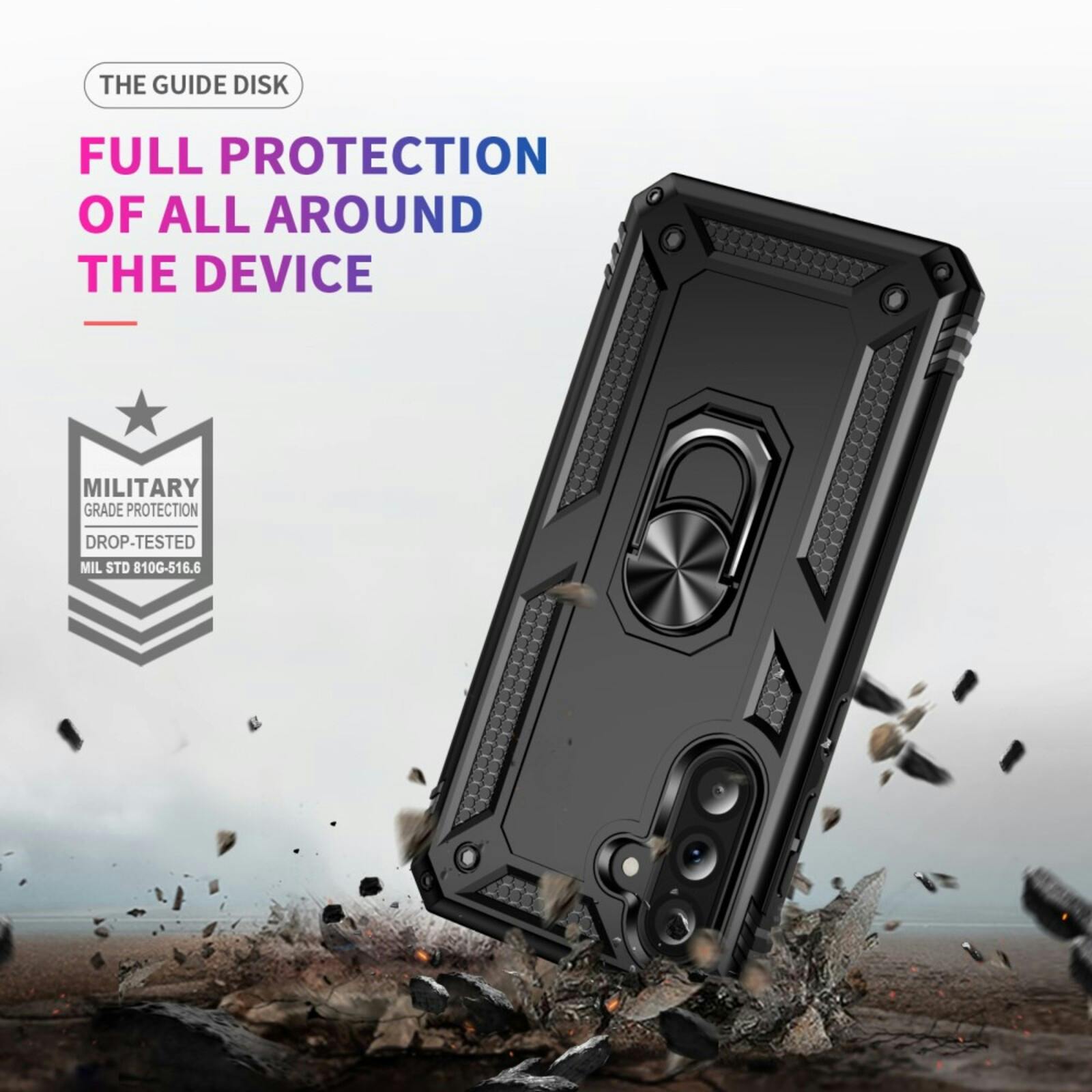 CaseBody Samsung Galaxy A36 Shield Case Zwart