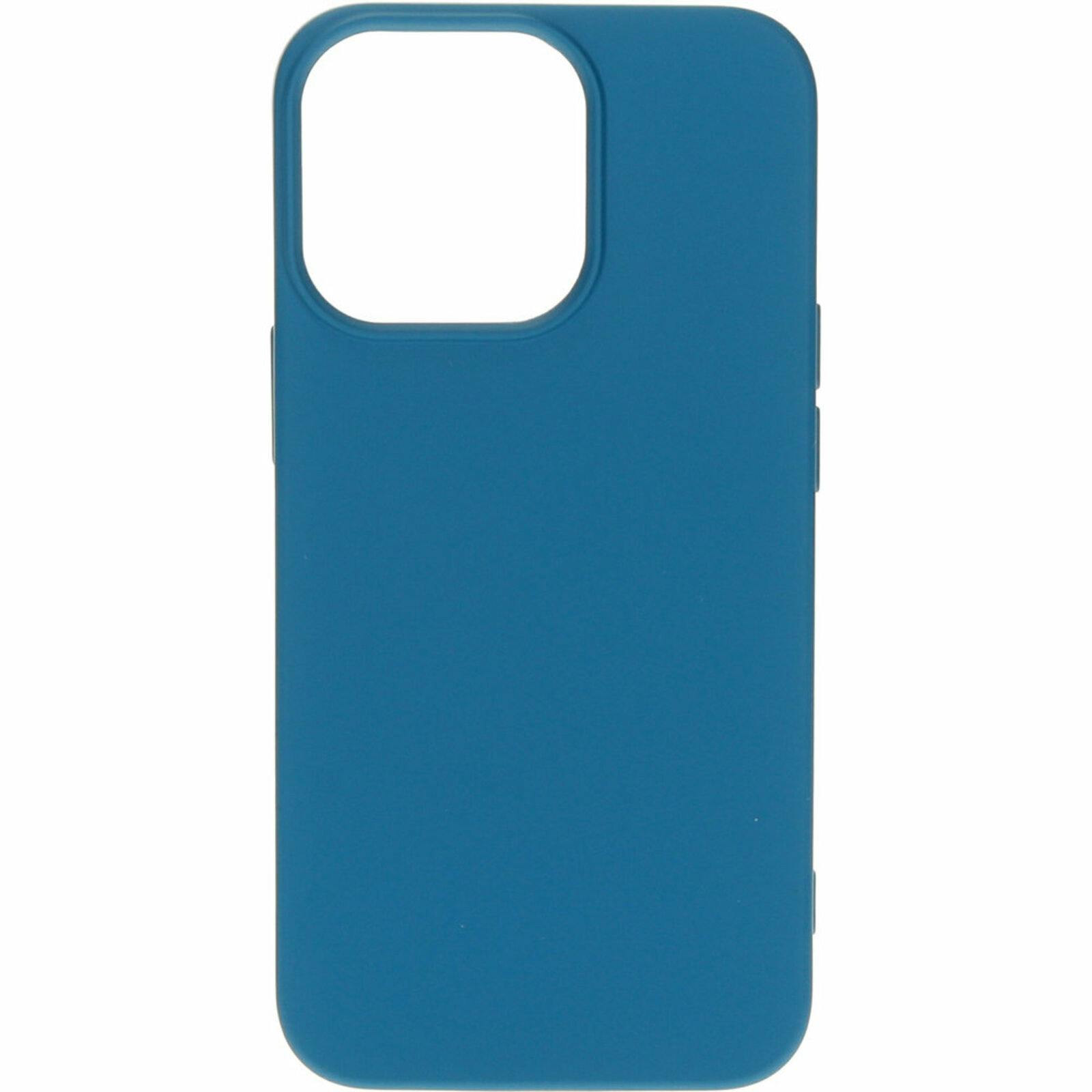 Mobiparts iPhone 13 Pro Siliconen Hoesje Blueberry Blue