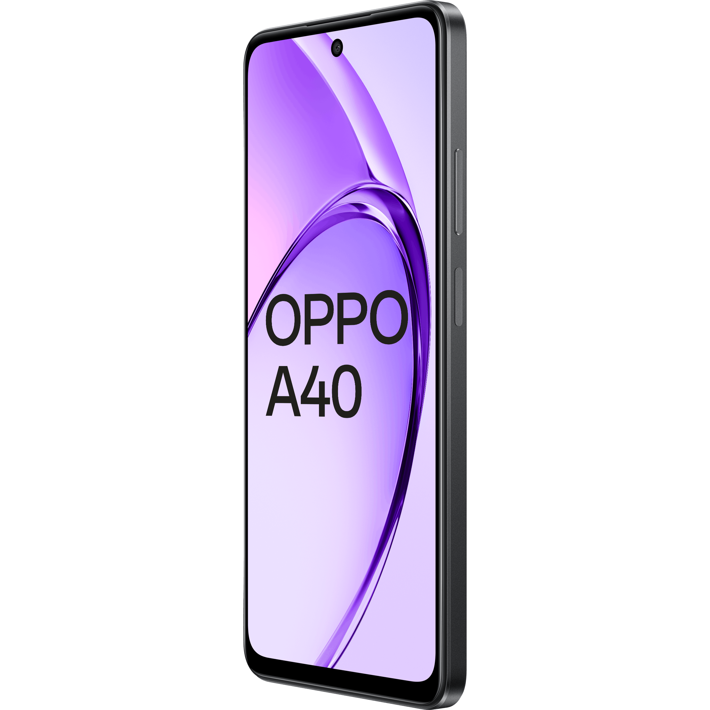OPPO A40 Sparkle Black - Aanzicht vanaf links