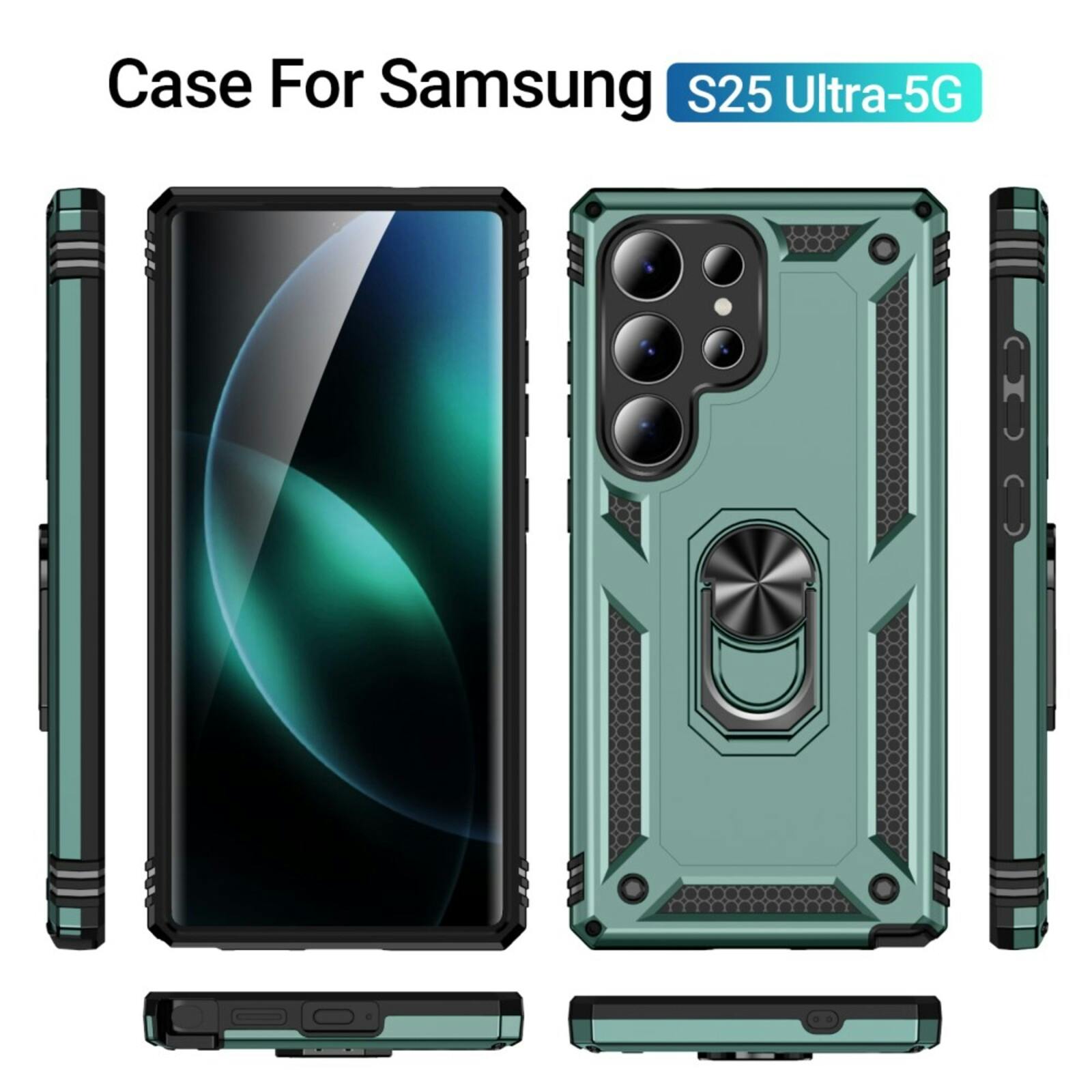CaseBody Samsung Galaxy S25 Ultra Shield Case Groen