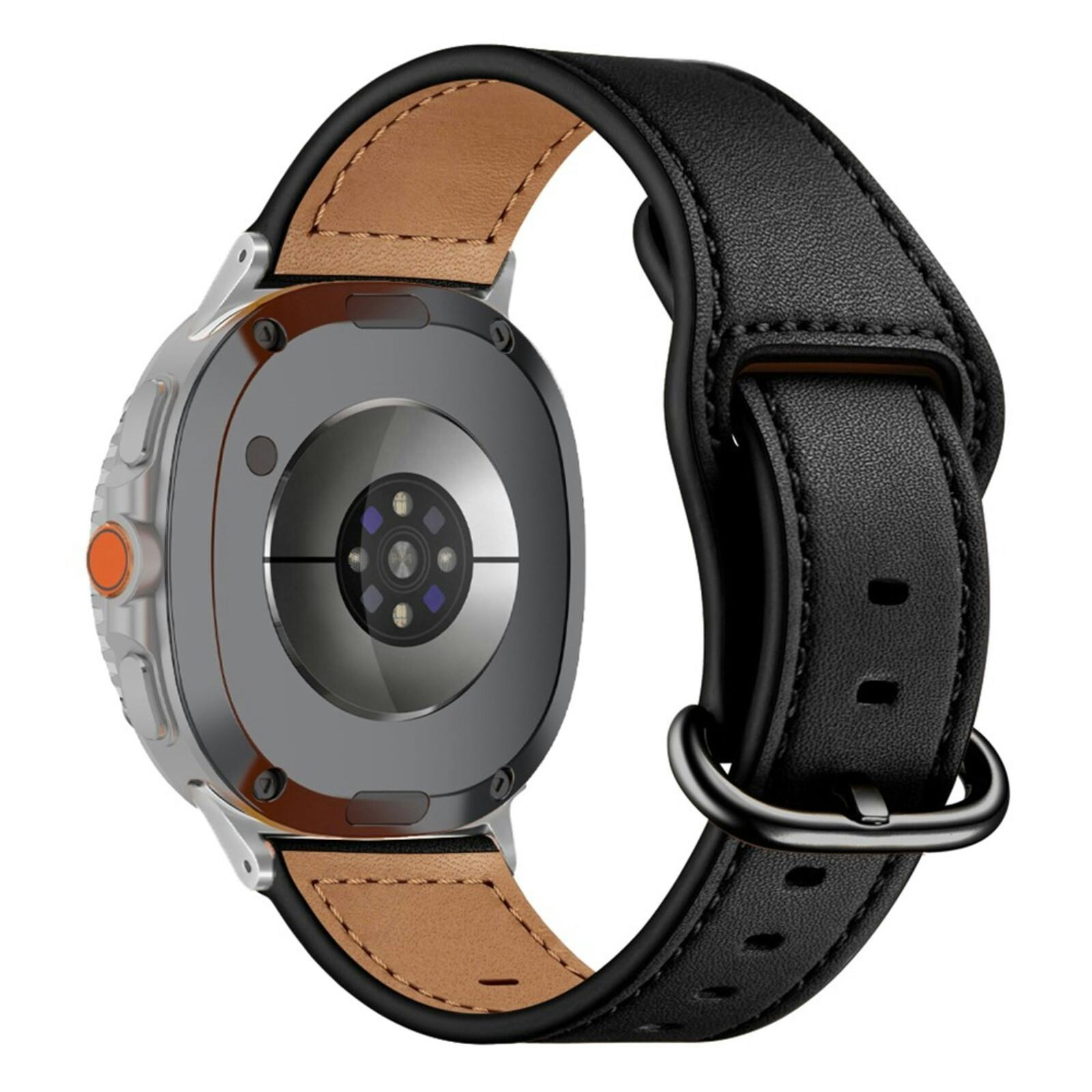 Kalebol Samsung Galaxy Watch8 (Classic) Leren Horlogebandje Zwart
