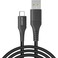 Accezz USB-A naar USB-C kabel Black 2m - Voorkant