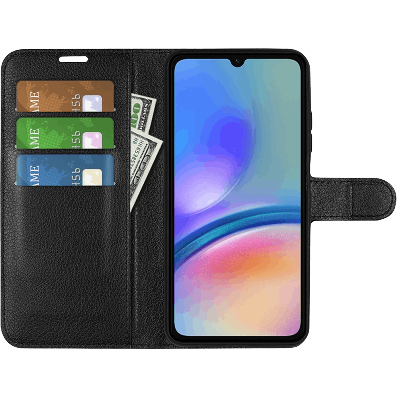Mocaa Samsung Galaxy A05s Slim-Fit Book Case Zwart