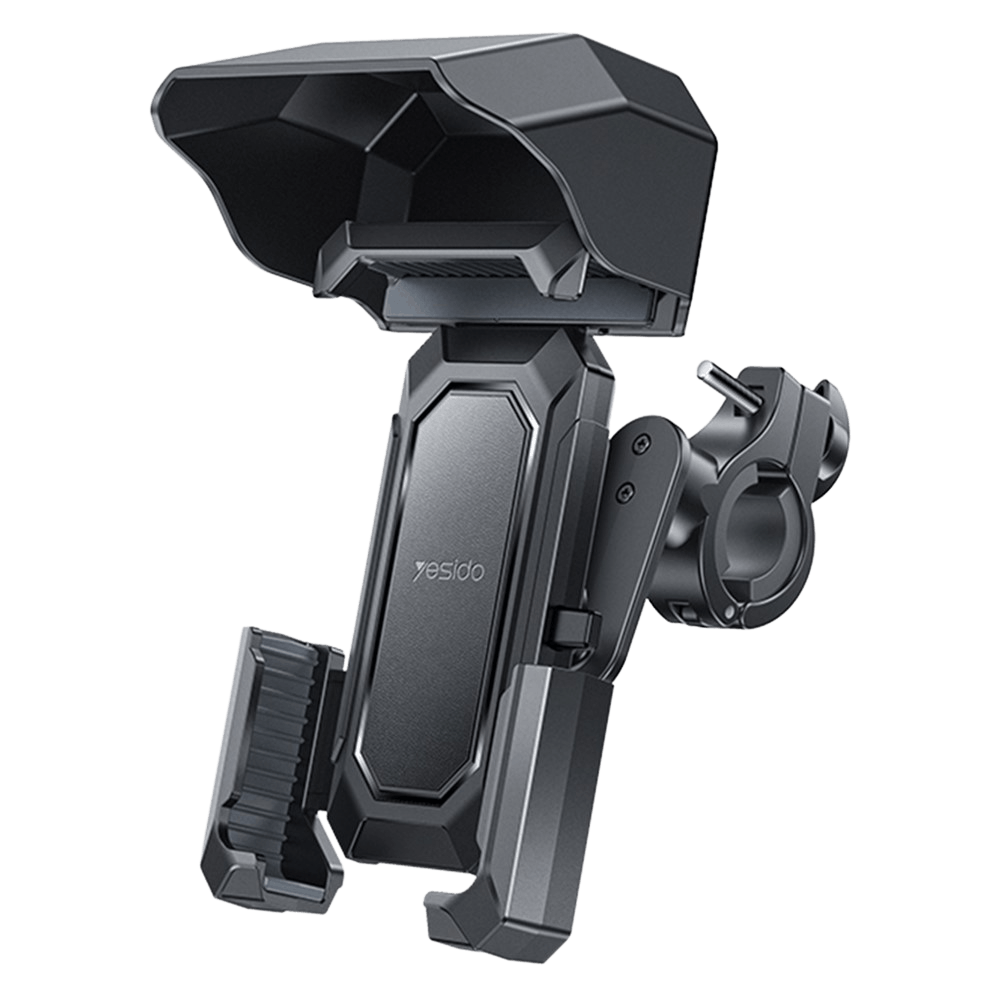 Yesido Stevige Fietshouder met Zonneklep Zwart