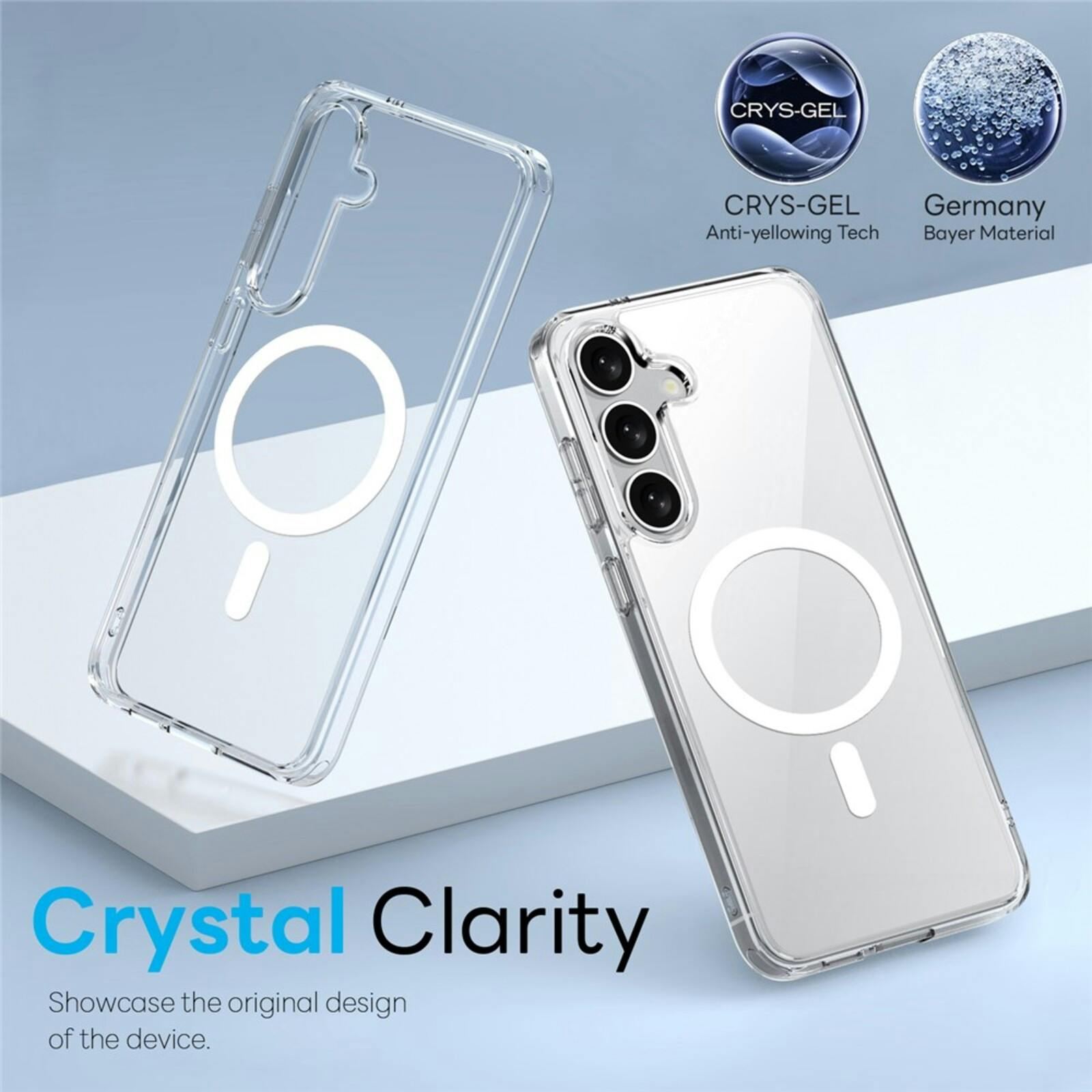 Northjo Samsung Galaxy S25 MagSafe 3-in-1 Protection Bundel Transparant