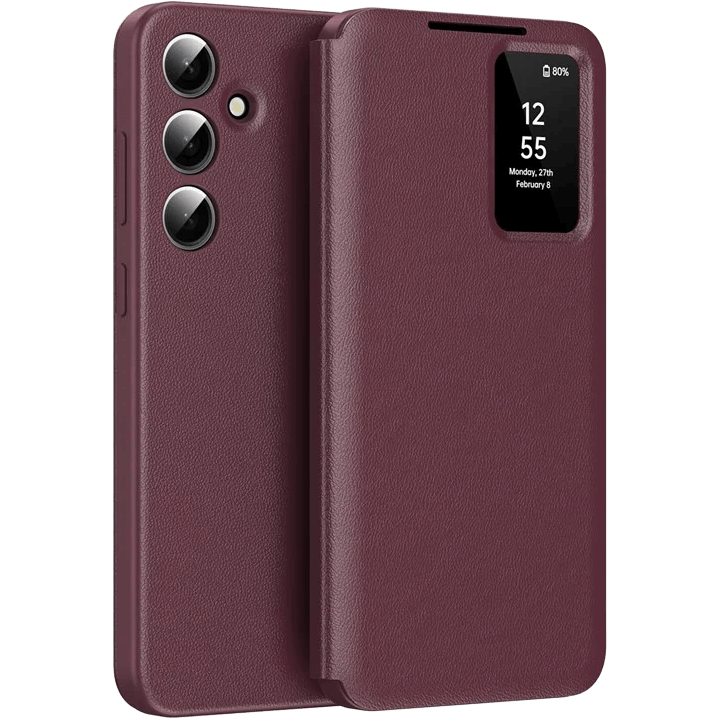 CaseBody Samsung Galaxy S25 Smart Cover Rood - Voorkant