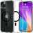 Spigen iPhone 14 Plus Transparant MagSafe Hoesje Zwart - Voorkant & achterkant