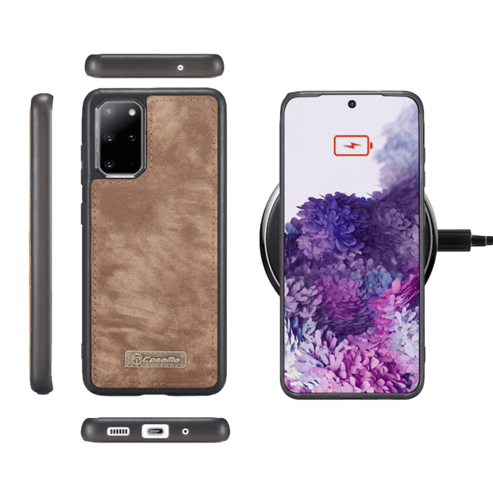 Caseme Samsung Galaxy S20 Ultra Vintage Bookcase Hoesje Bruin