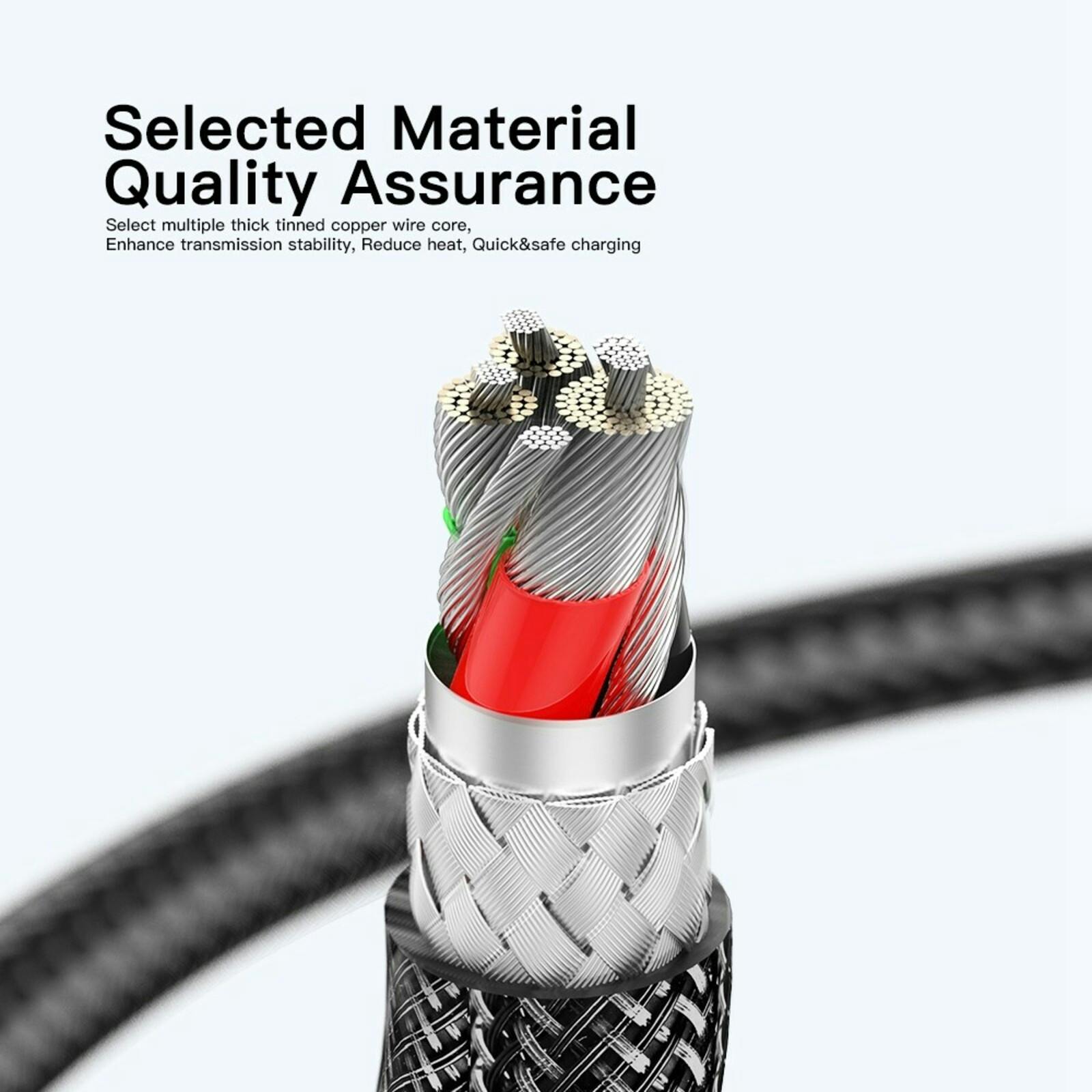 Essager 29W Power Delivery Oplaadkabel USB-C naar Lightning Goud 2m