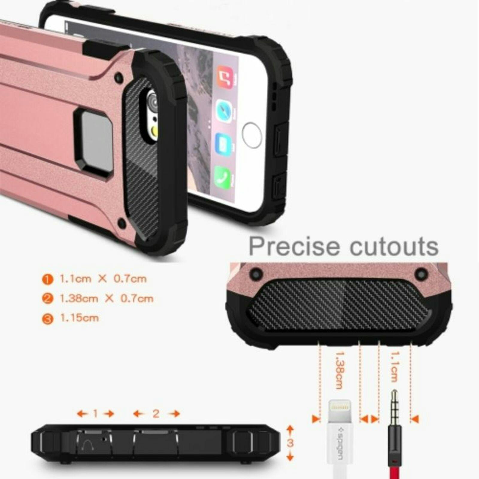 CaseBody iPhone 6 / 6s Hoesje Steel Armor Roségoud