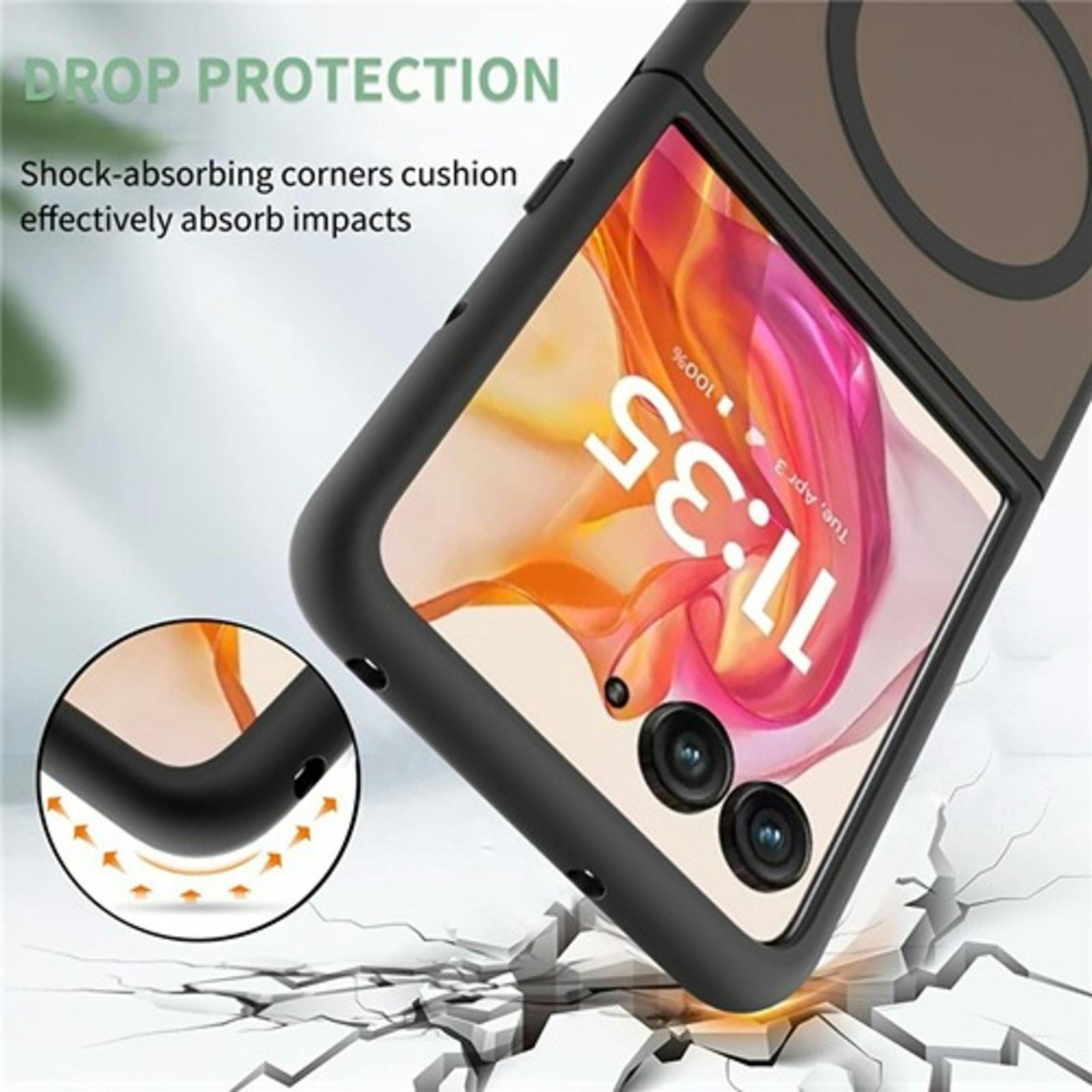 CaseBody Motorola Razr 60 Ultra MagSafe Hoesje Zwart