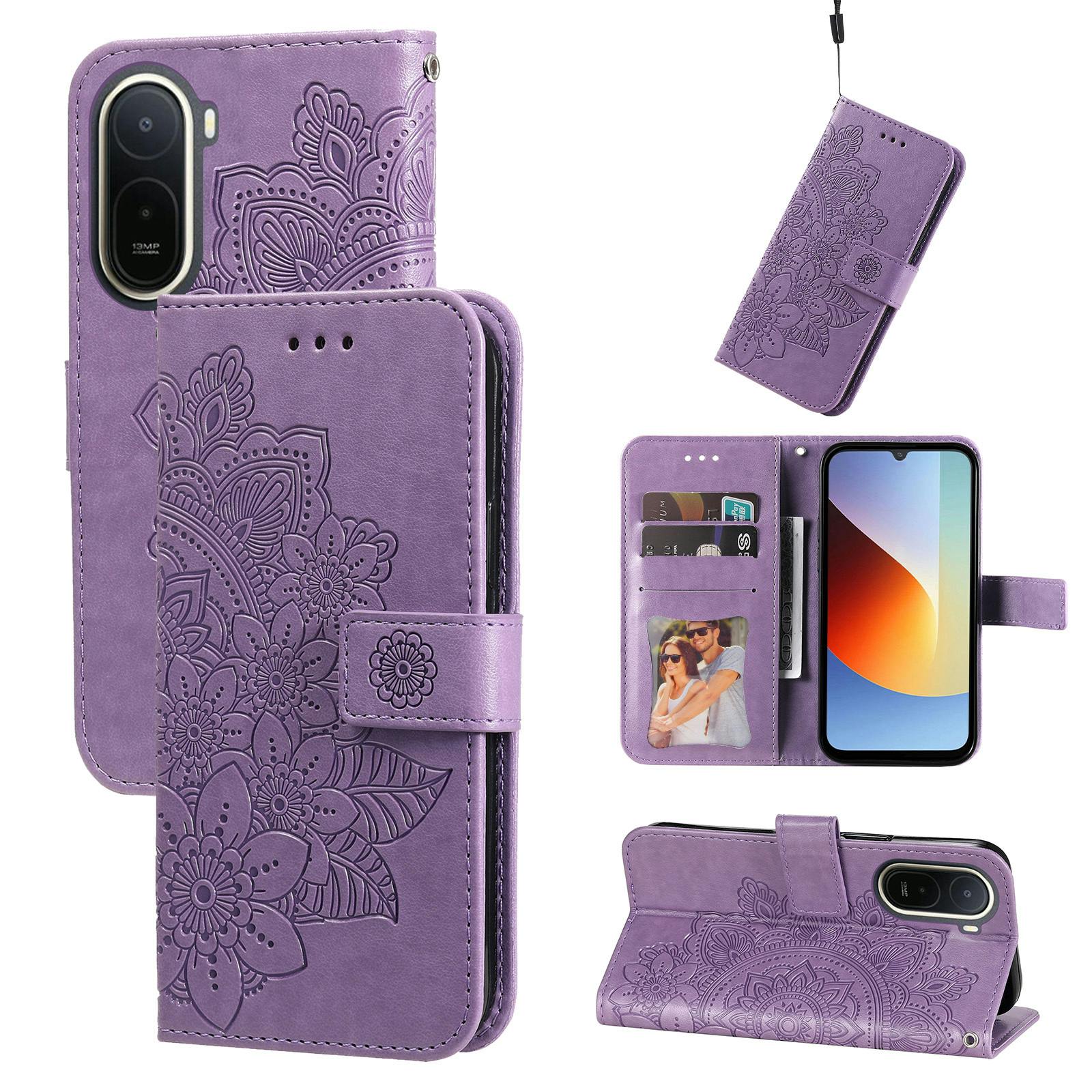 Mocaa Xiaomi Redmi A7 Pro Bookcase Hoesje Mandala Paars