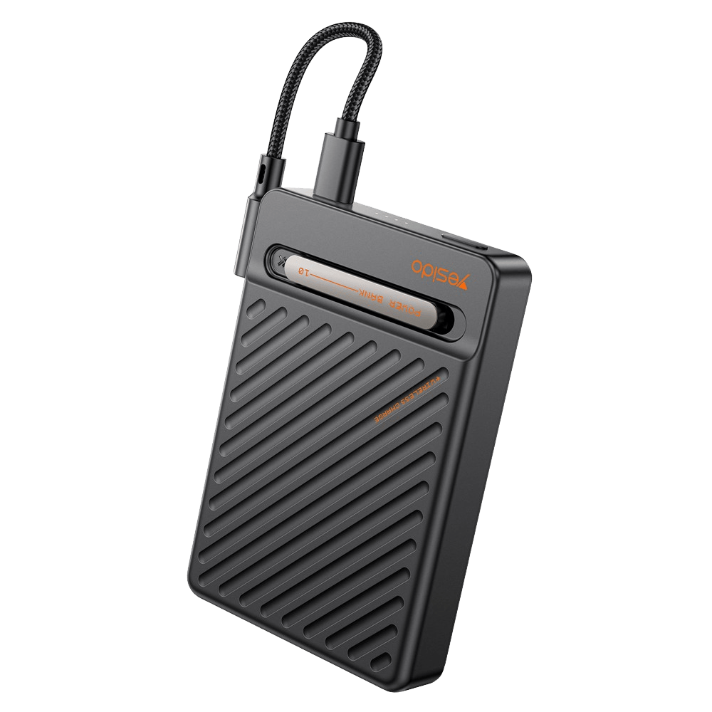 Yesido 10.000mAh MagSafe Powerbank with Cable+Kickstand Zwart 10.000 mAh