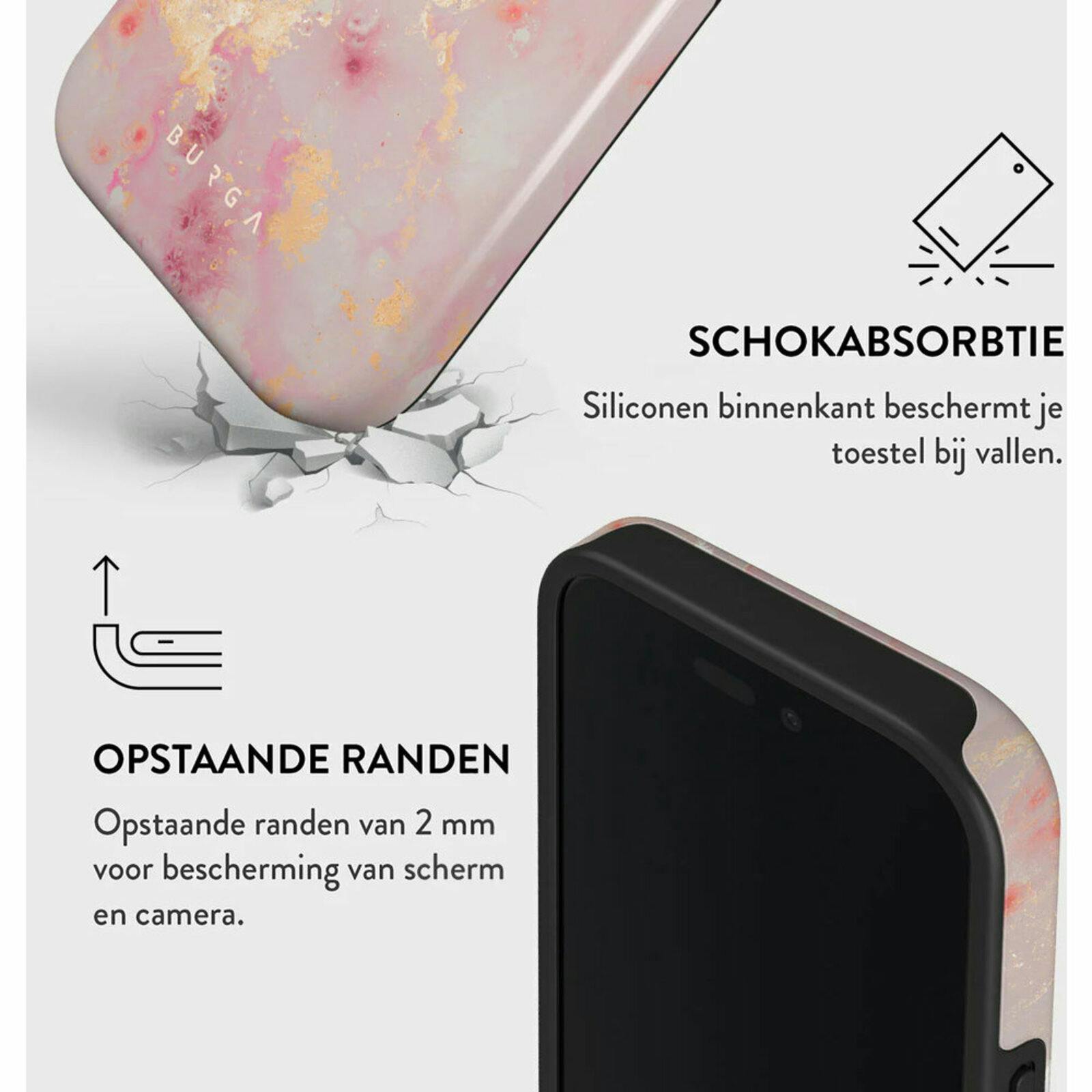 Burga iPhone 16 Hoesje Golden Coral