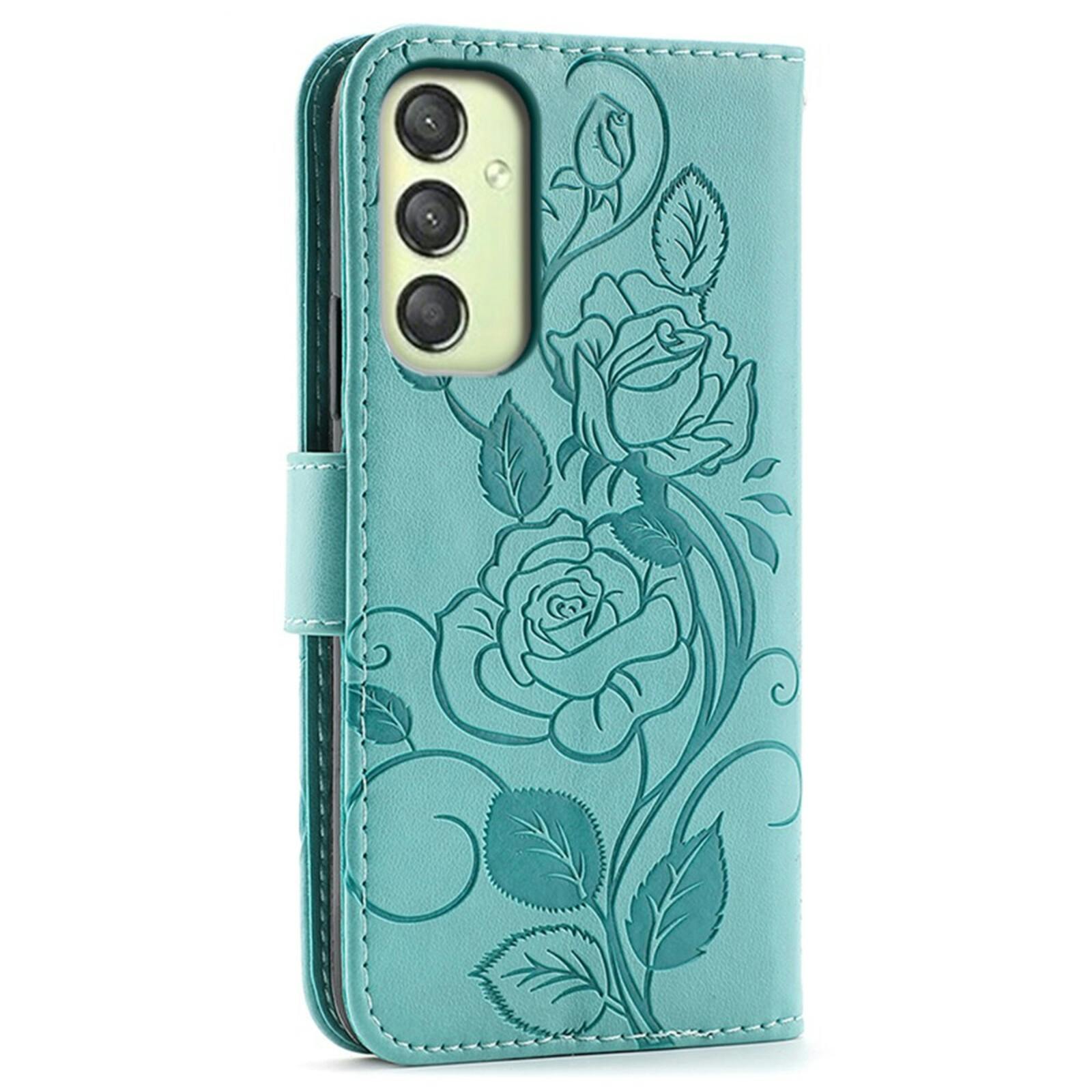 Mocaa Samsung A17 (5G) / A16 (5G) / A26 5G Bookcase Gravure Rozen Groen