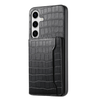 Mocaa Samsung Galaxy S24 Plus Card Holder Backcover Croc Zwart