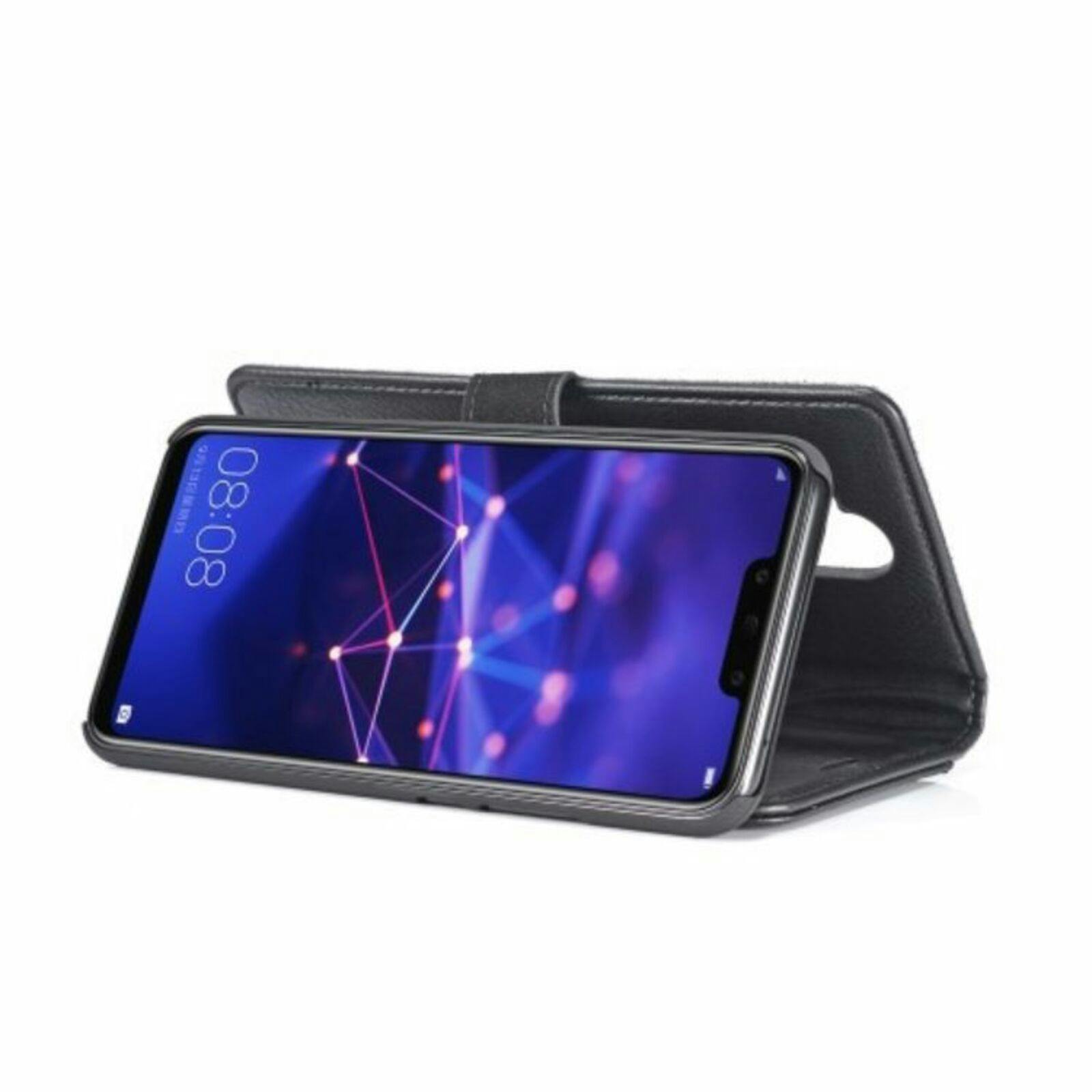DG.MING Huawei Mate 20 Lite Leren Bookase Hoesje Zwart