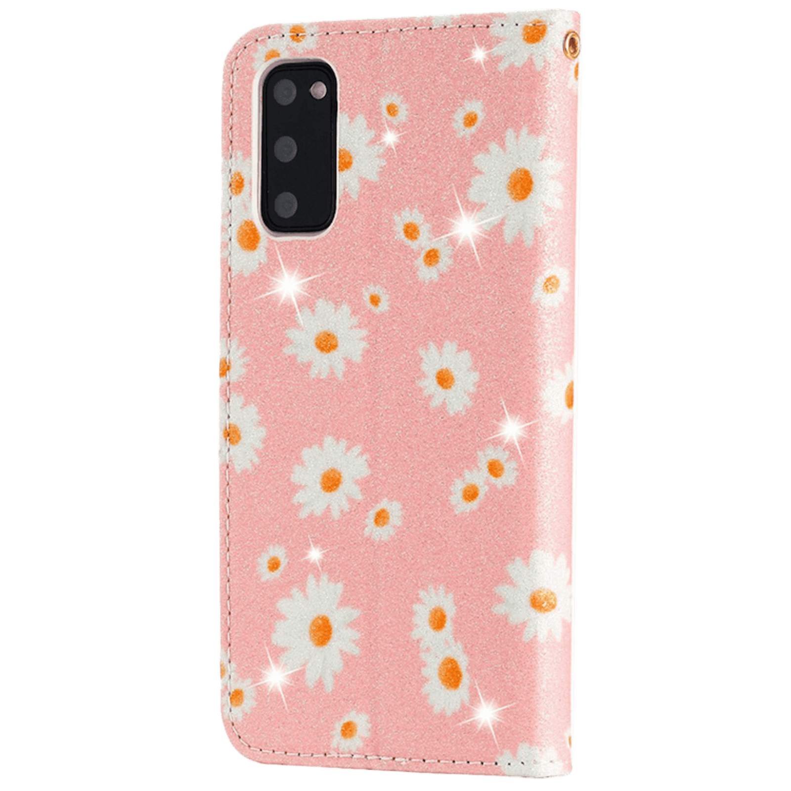 Comfycase Samsung Galaxy A41 Daisy Bookcase Hoesje Roze